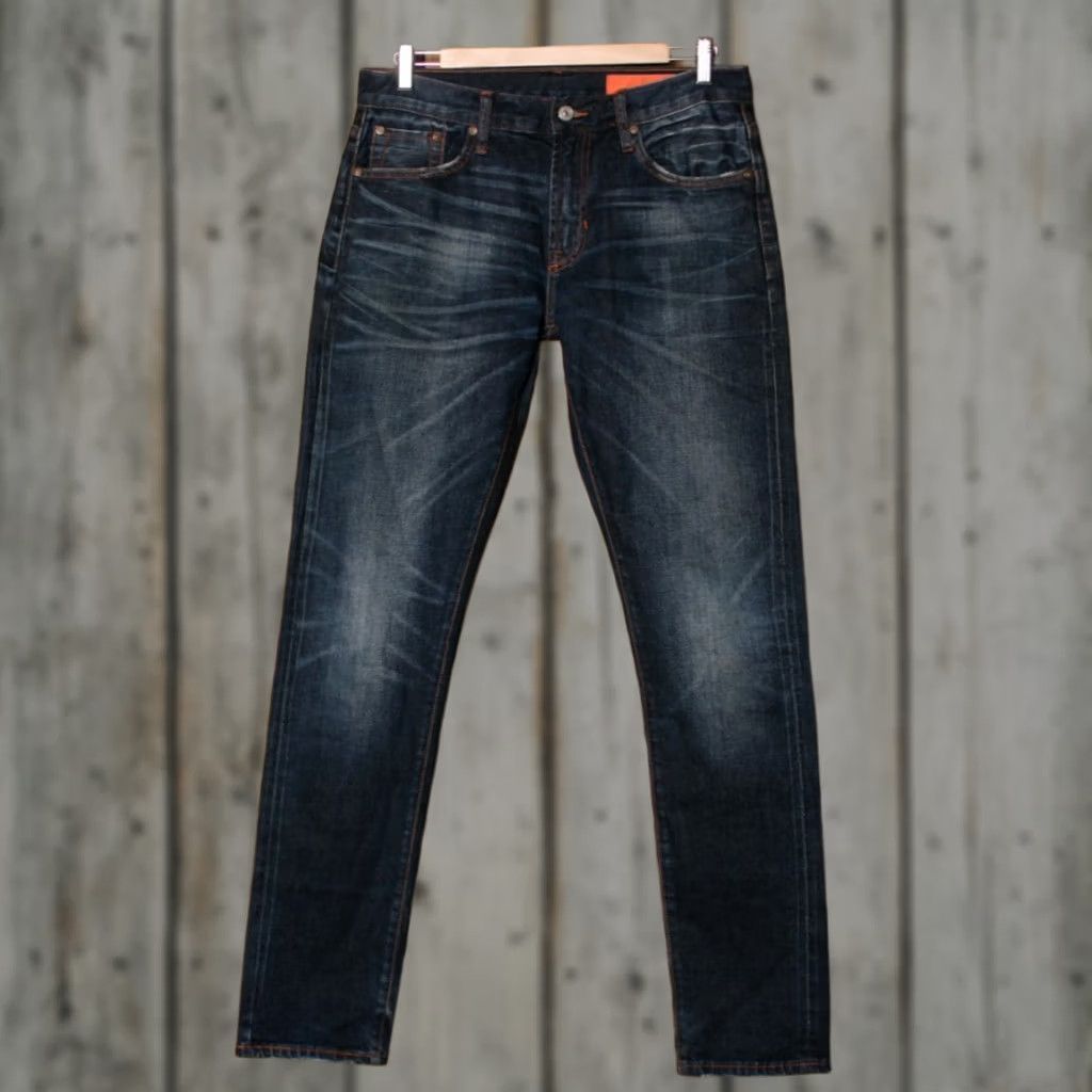 Jean Shop JEAN SHOP Jim Slim Denim Blue Jeans 31 Jeans Mens Slim Fit 31 Blue Regular Inseam 33.75 In Rod 99% Cotton 1% Lycra Selvedge Size US 30 / EU 46 - 1 Thumbnail