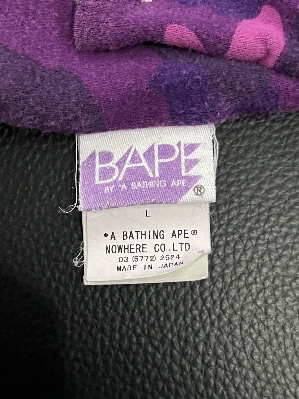 Bape BAPE OG Purple/Blue Camo Logo Reversible Long Sleeve Size US L / EU 52-54 / 3 - 16 Thumbnail