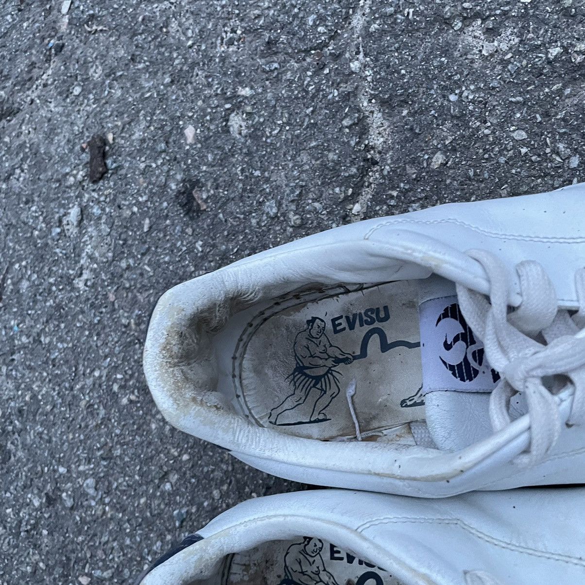 Evisu × Vintage 90s Vintage Evisu Low Top distress Sneakers shoes Size US 12 / EU 45 - 8 Thumbnail