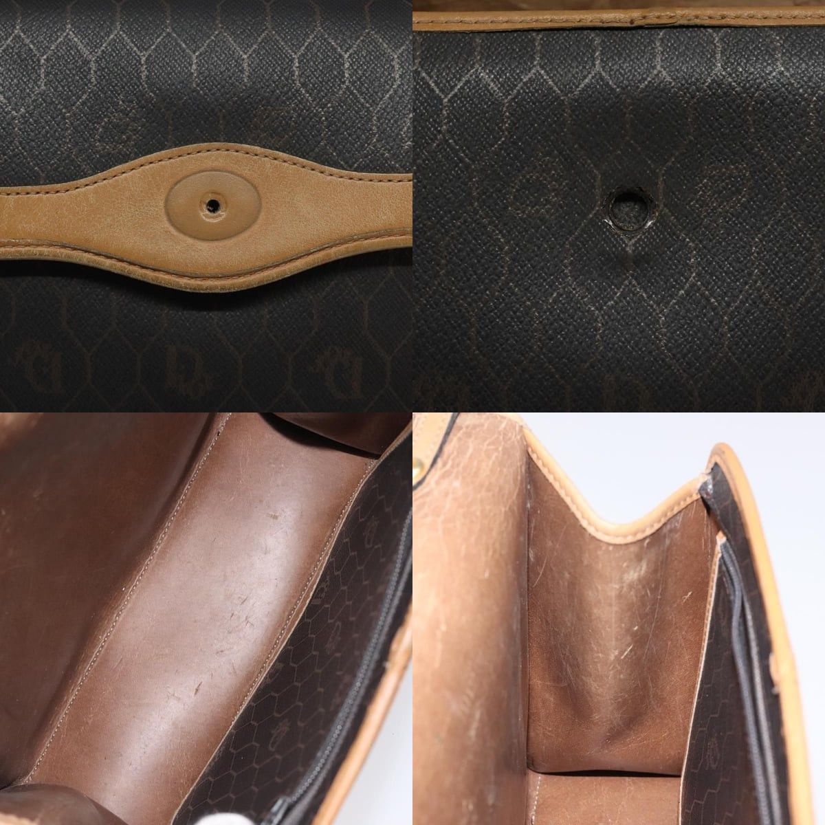 Dior DIOR Honeycomb Canvas Hand Bag Pvc Black Size ONE SIZE - 11 Thumbnail