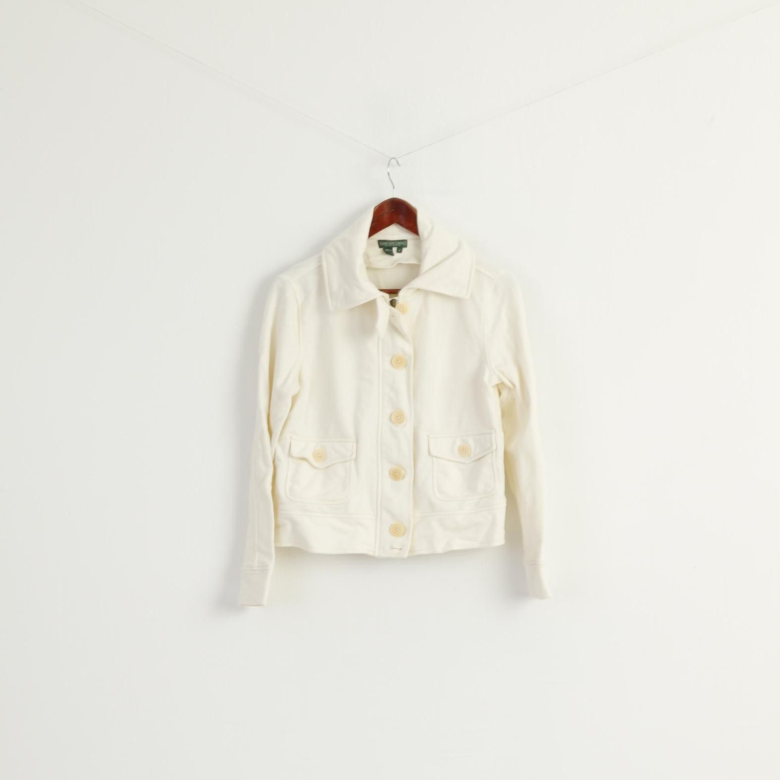 Ralph Lauren LAUREN Jeans Company Women M Sweatshirt Cream 9016 Size M / US 6-8 / IT 42-44 - 2 Thumbnail