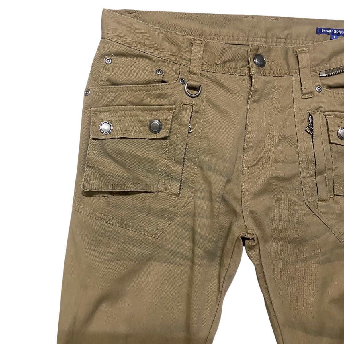 Le Grande Bleu (L.G.B.) Semantic Design Cargo Tactical Stacked Flare Pants Size US 32 / EU 48 - 4 Thumbnail
