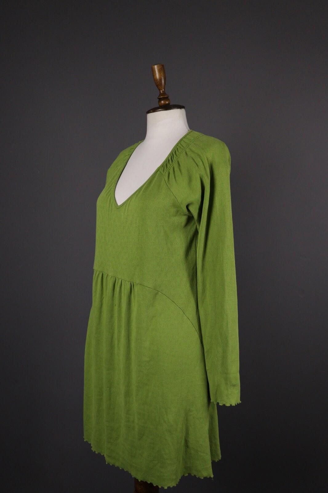 Designer Deerberg Green Long Sleeve Knit A-Line Dress Size Size M / US 6-8 / IT 42-44 - 5 Thumbnail