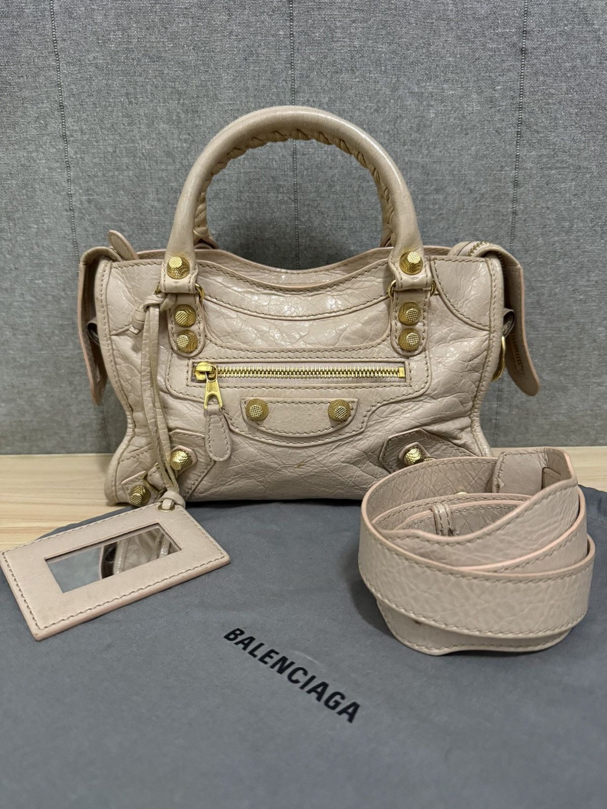 Balenciaga Balenciaga mini City lambskin Giant studded Size ONE SIZE - 1 Thumbnail