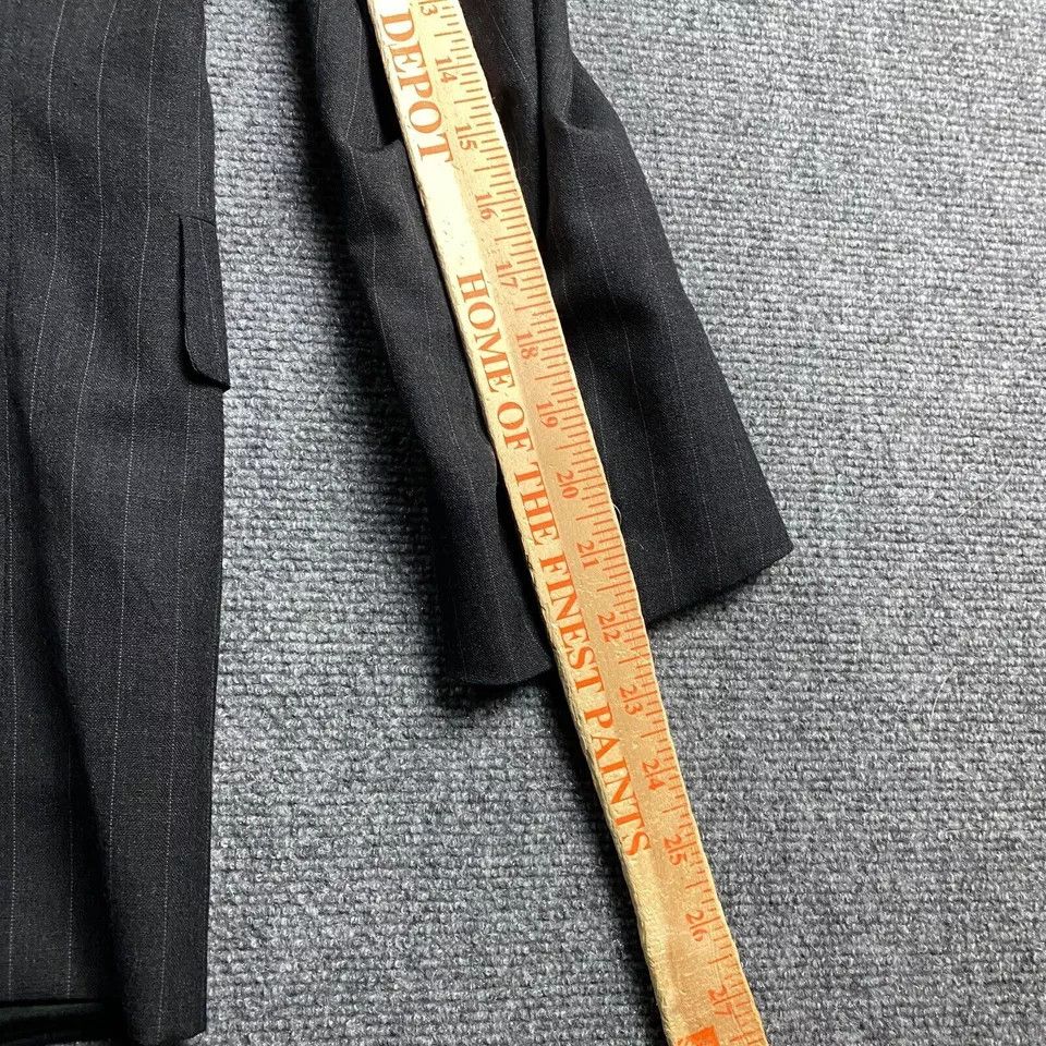 Hart Schaffner Marx Hart Schaffner & Marx Blazer Men's 40R Striped Pure Virgin Size 40R - 6 Thumbnail