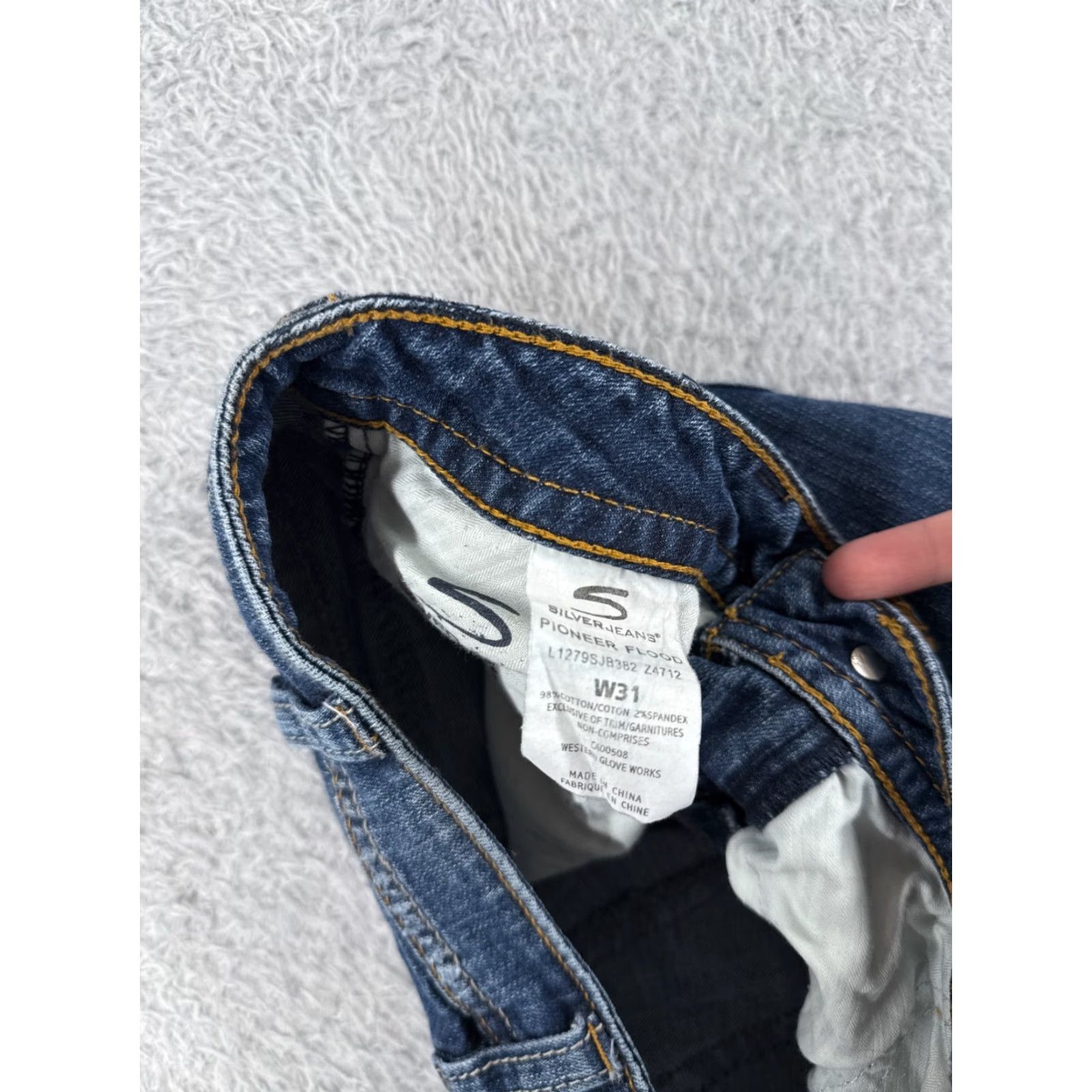 Silver Jeans Co. Silver Jeans Pants Womens 31 Blue Denim Jeans Crop Low Rise 30x26 Pioneer Flood Size 24" / US 00 / IT 34 - 7 Thumbnail