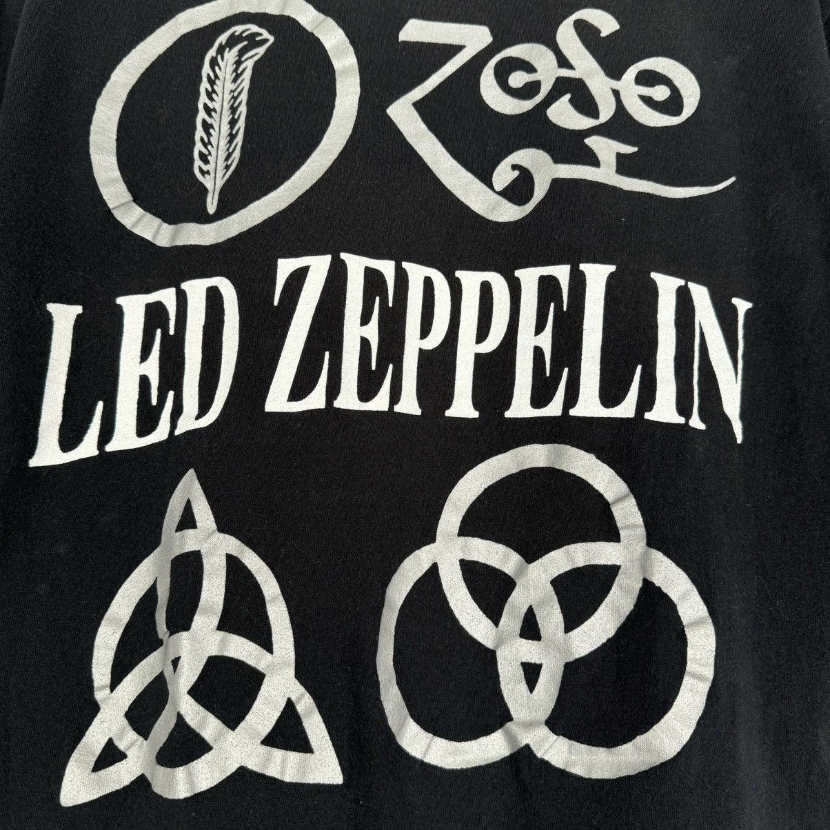 Band Tees Vintage 90s Led Zeppelin Logos Euro Bootleg Rock T Shirt Size US L / EU 52-54 / 3 - 4 Thumbnail