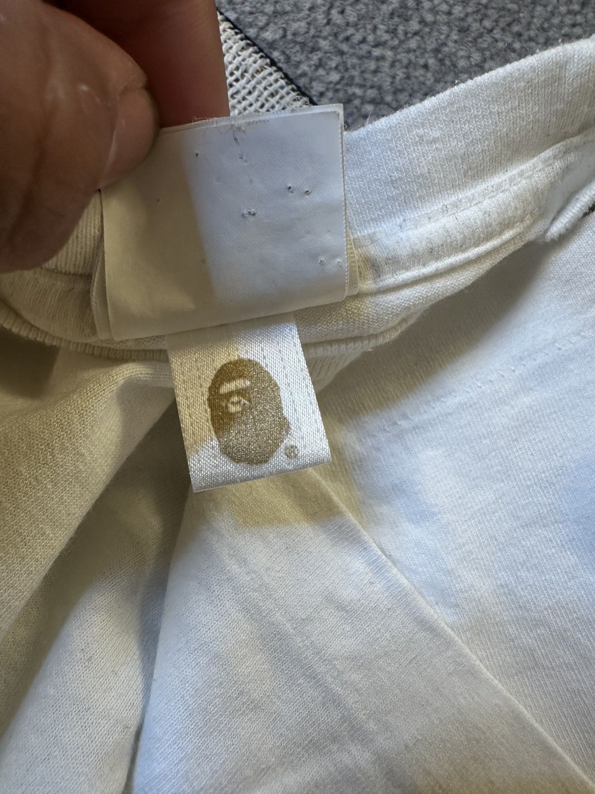 Bape A BATHING APE WHITE TEXTURED LOGO T-SHIRT SUMMER 2010 SZ 2XL Size US XXL / EU 58 / 5 - 7 Thumbnail