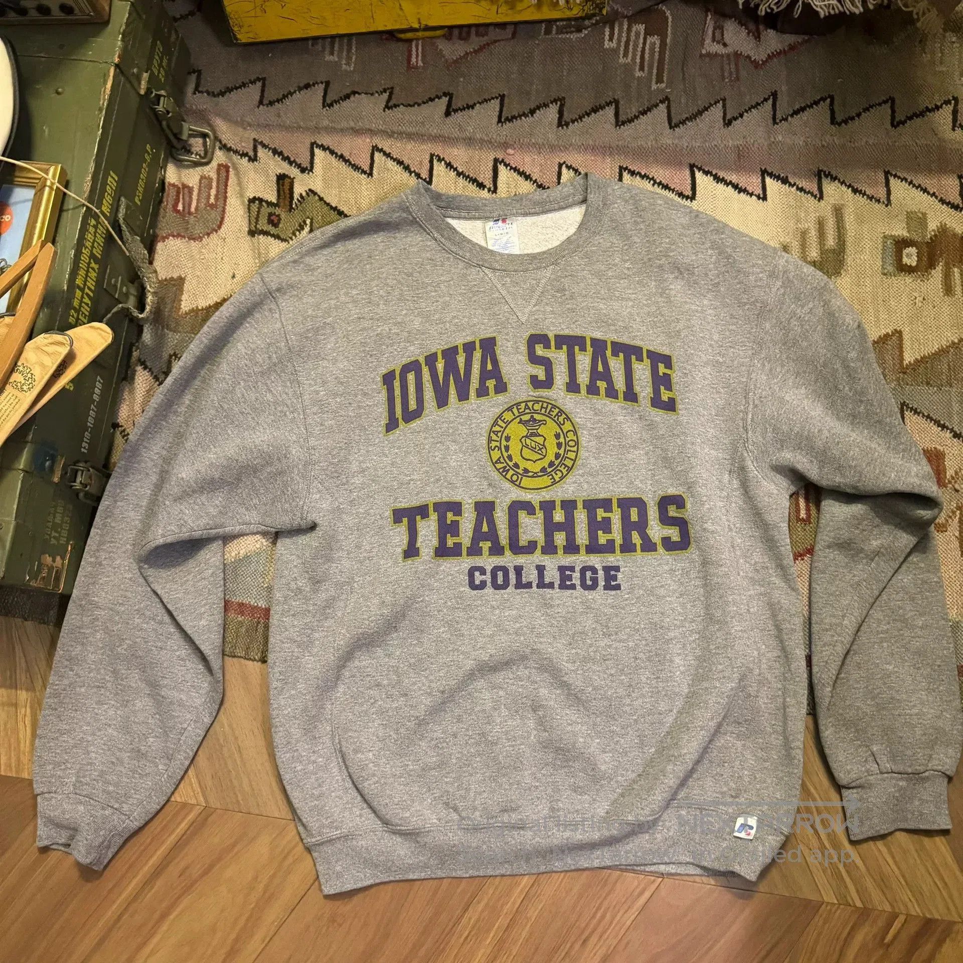 Vintage Vintage 80s Russell Athletic Gray Sweatshirt. Size US L / EU 52-54 / 3 - 1 Thumbnail