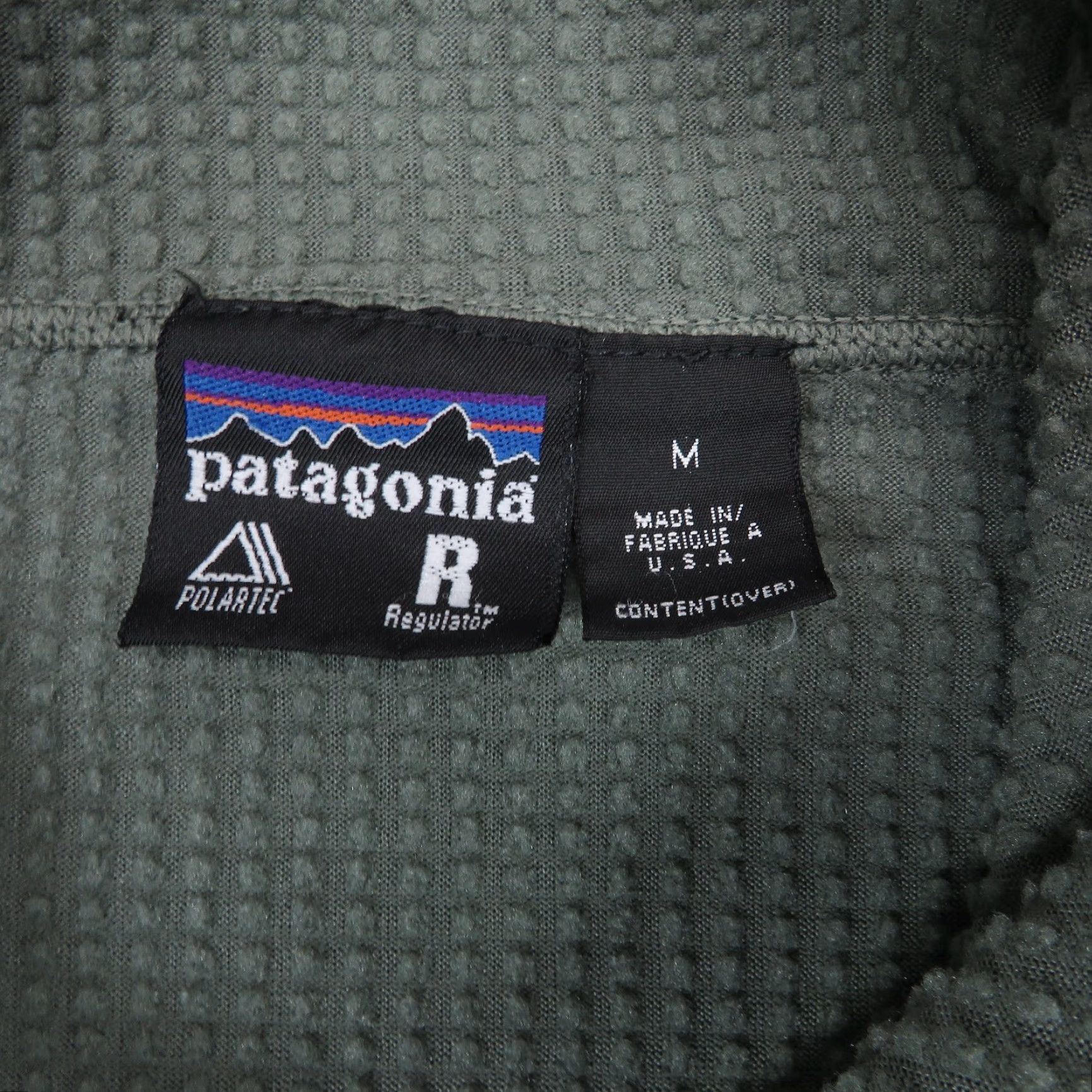 Patagonia VTG Patagonia Pullover Men M R1 Regulator Grid Waffle Fleece Zip USA 90s Green 1/4 Zip All Seasons Moisture Wicking Logo Zipper Regular Men's Clothing Size US M / EU 48-50 / 2 - 2 Thumbnail