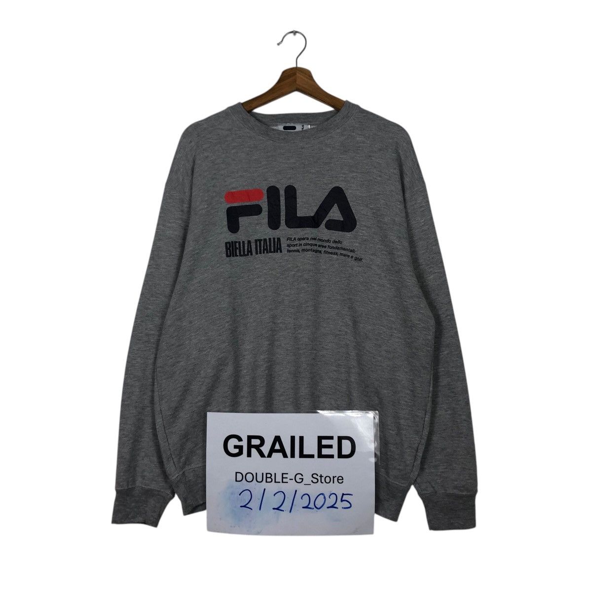 Japanese Brand 📌Vintage Sweatshirt Fila Big Logo Spell Out Size US L / EU 52-54 / 3 - 1 Thumbnail