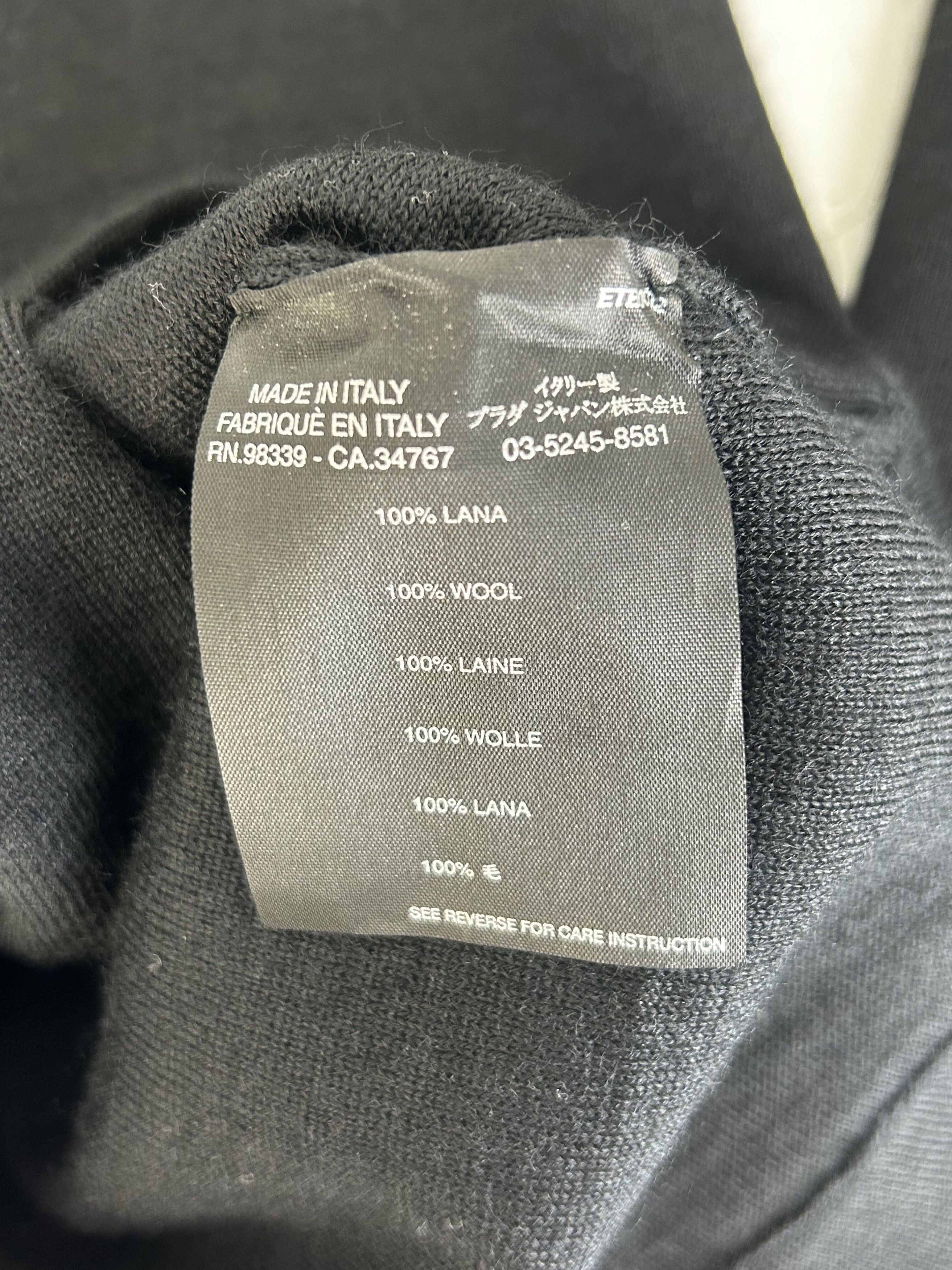 Prada Prada Crew Neck Heavy Tight Knit Wool Jumper size 48 Size US L / EU 52-54 / 3 - 5 Thumbnail
