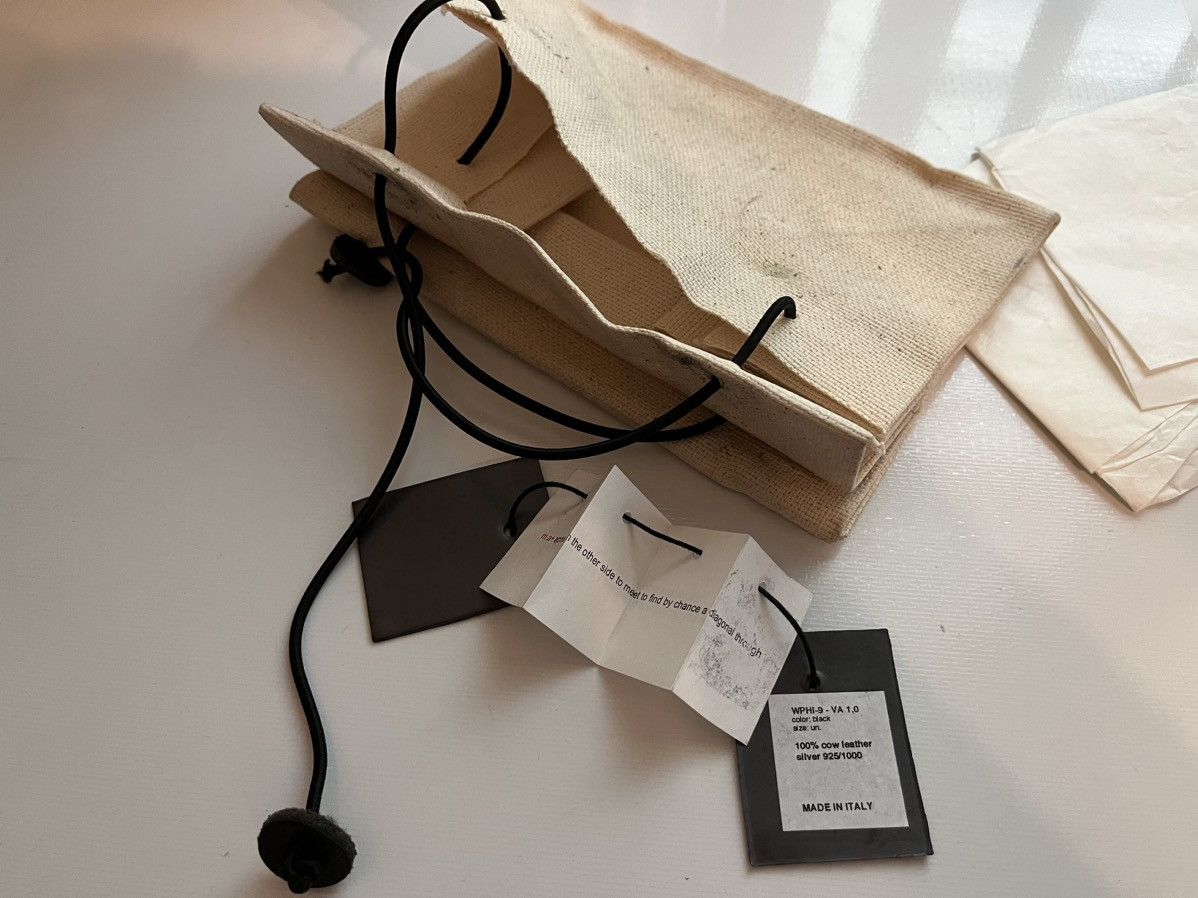 image of Ma+ Large Folded Cow Leather Origami Wallet in Black, Men's