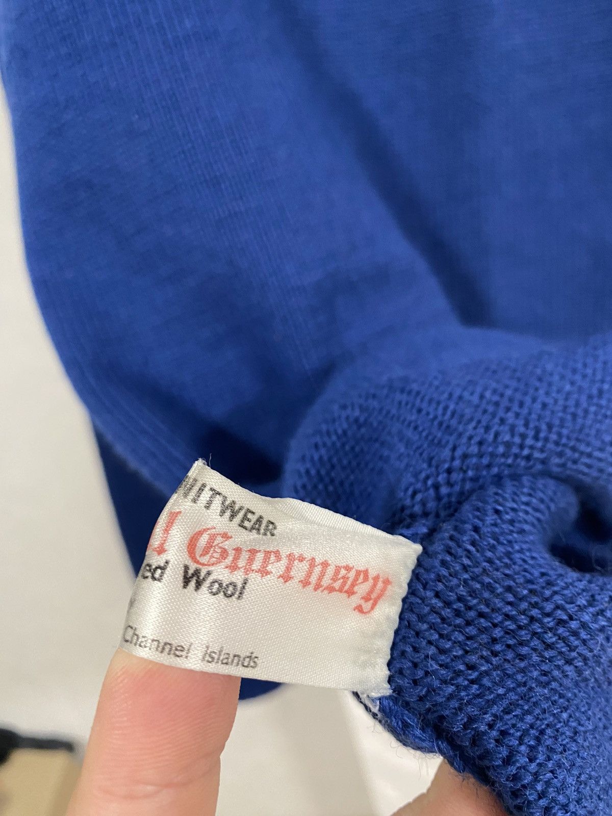Le Tricoteur Guernsey VTG Guernsey Sweater Mens L Blue Traditional Fisherman Size US L / EU 52-54 / 3 - 7 Thumbnail
