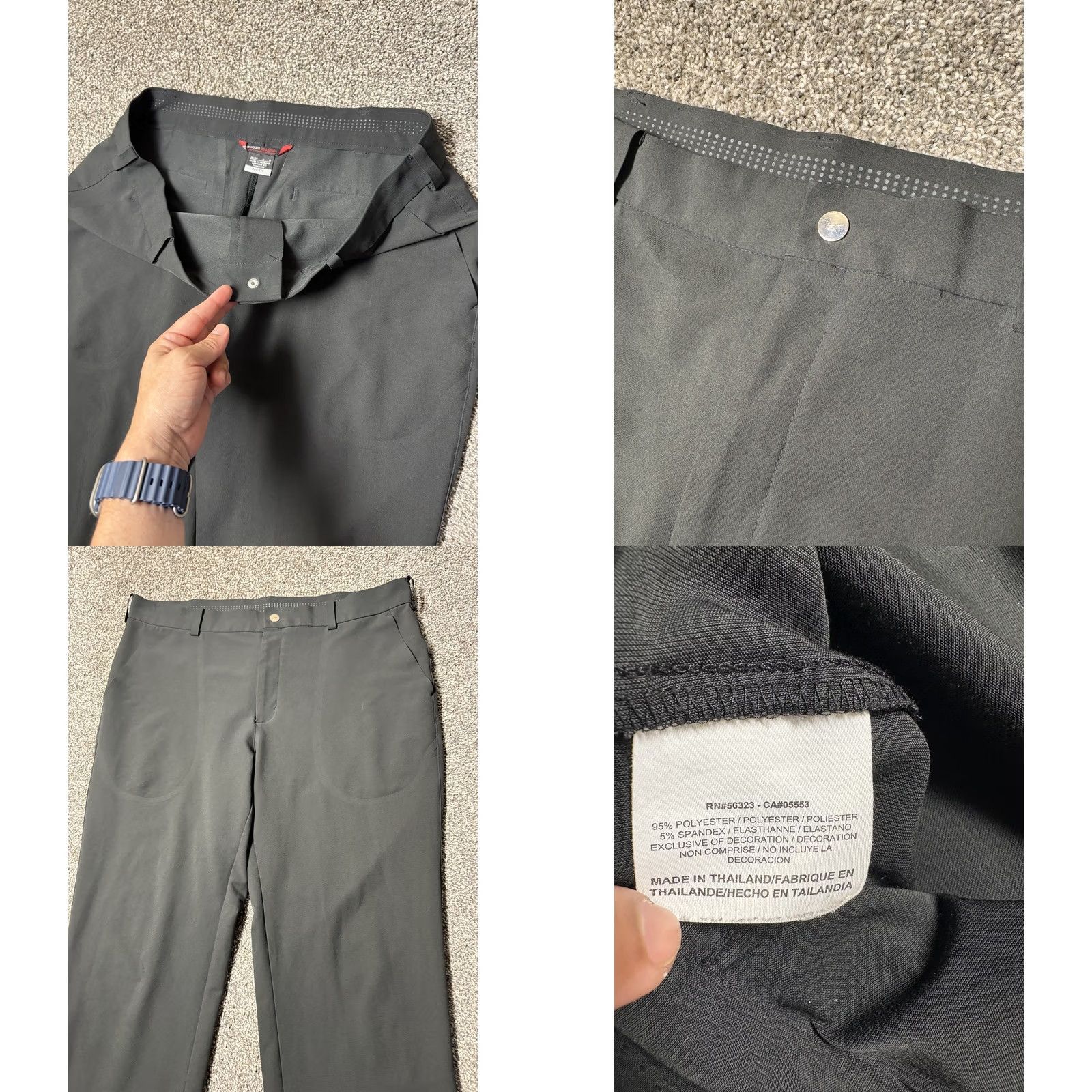 Nike Nike Victory Golf Pants Mens 36x34 Tiger Woods Ultralite Black Stretch 540226 Size US 36 / EU 52 - 8 Thumbnail