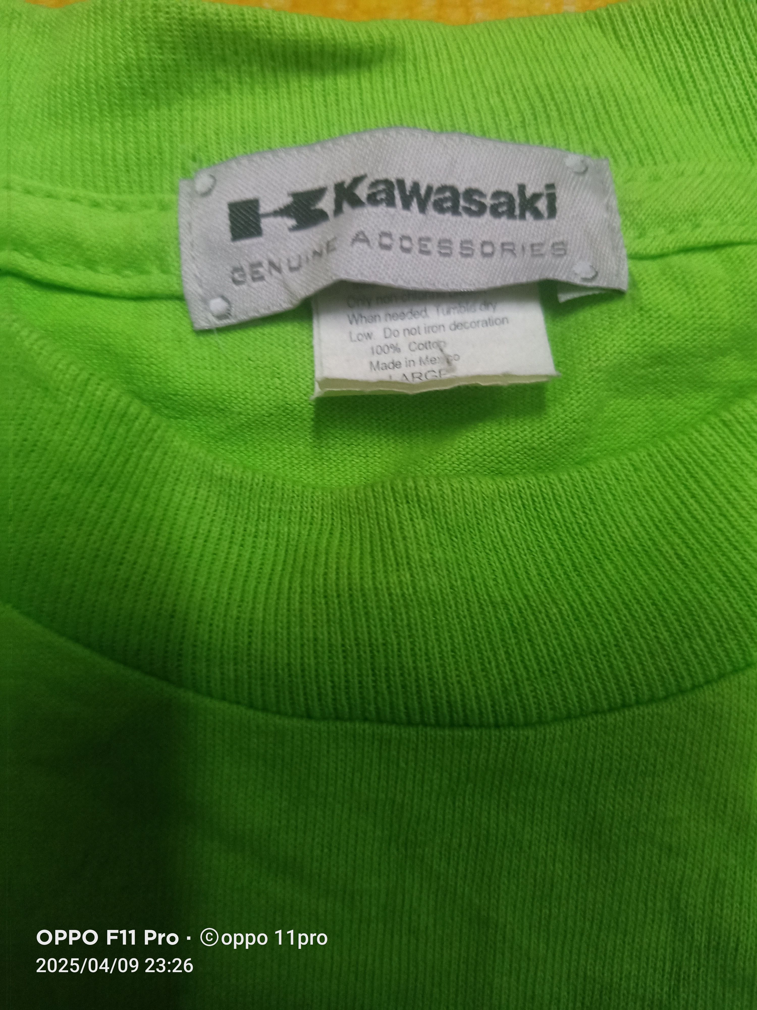 Other × Vintage Kawasaki Men Tee Shirt 30Anniversary Team Green Size US L / EU 52-54 / 3 - 3 Thumbnail