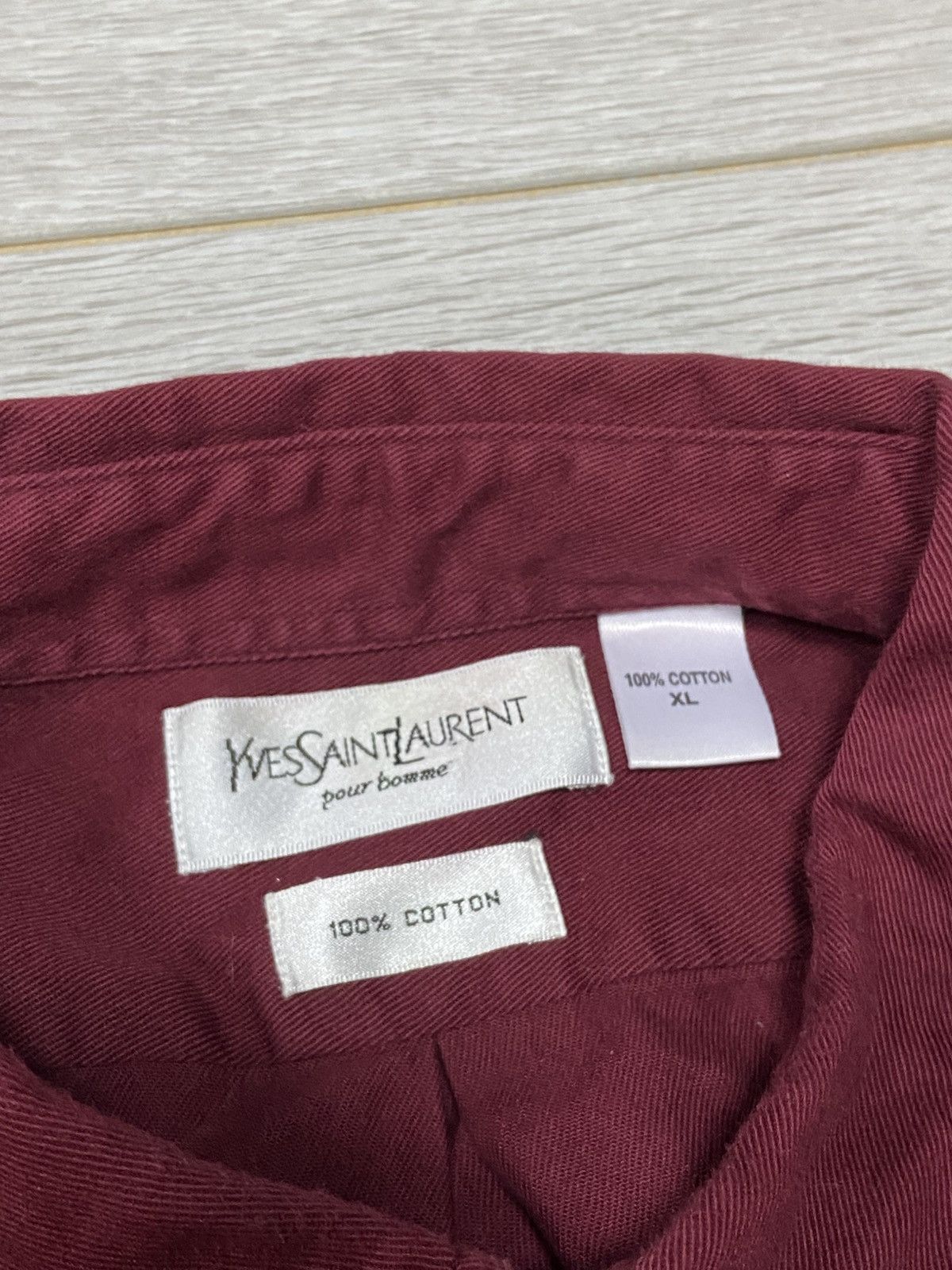 Yves Saint Laurent YSL Yves Saint Laurent overshot thick shirt buttons Size US XL / EU 56 / 4 - 4 Thumbnail
