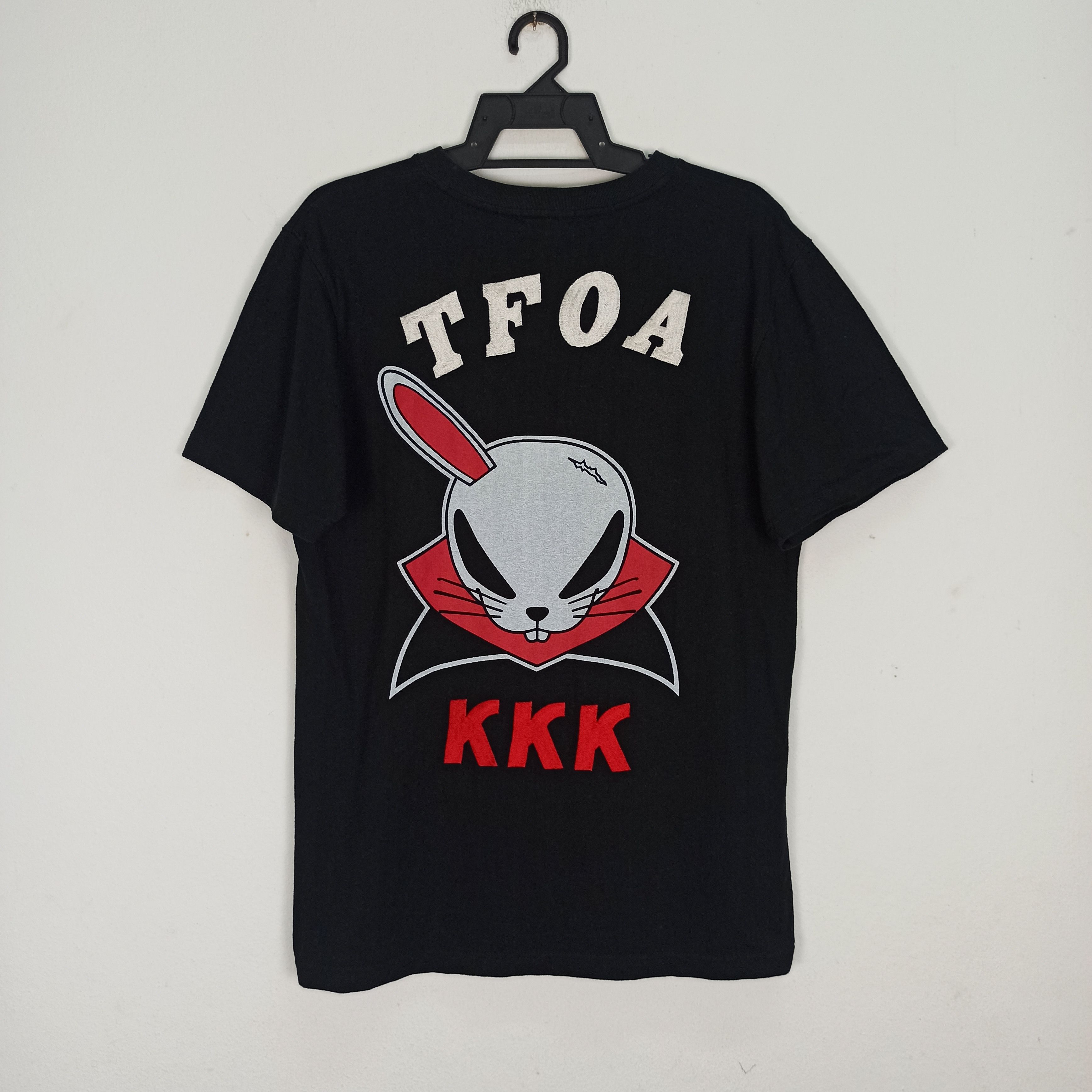 image of Anima x Skulls Tfoa The Front Of Armament Embroidery Short Sleeve Tee in Black, Men's (Size Medium)