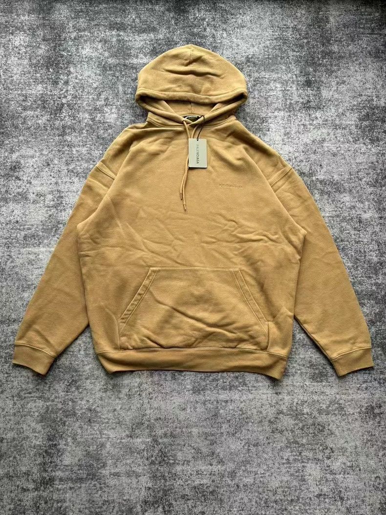 Other Balenciaga Khaki double-b embroidered hoodie Size US S / EU 44-46 / 1 - 1 Thumbnail