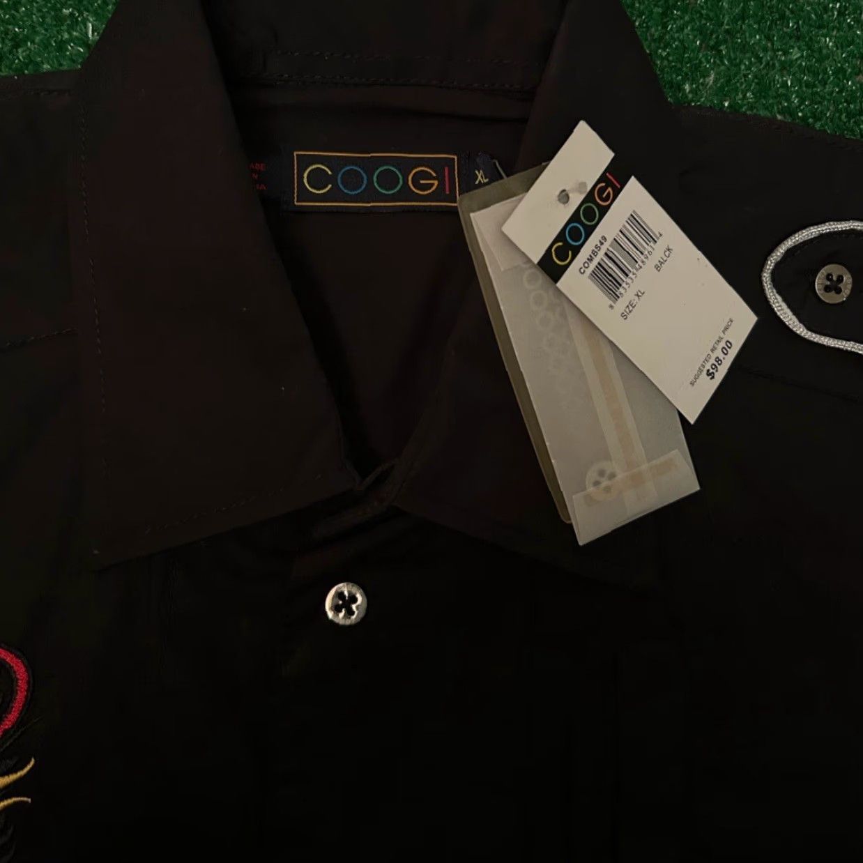 Coogi VINTAGE COOGI Logo Button Up Shirt XL Mens Black Hip Hop Grunge NWT Y2K 90s Punk Skater Size US XL / EU 56 / 4 - 3 Thumbnail