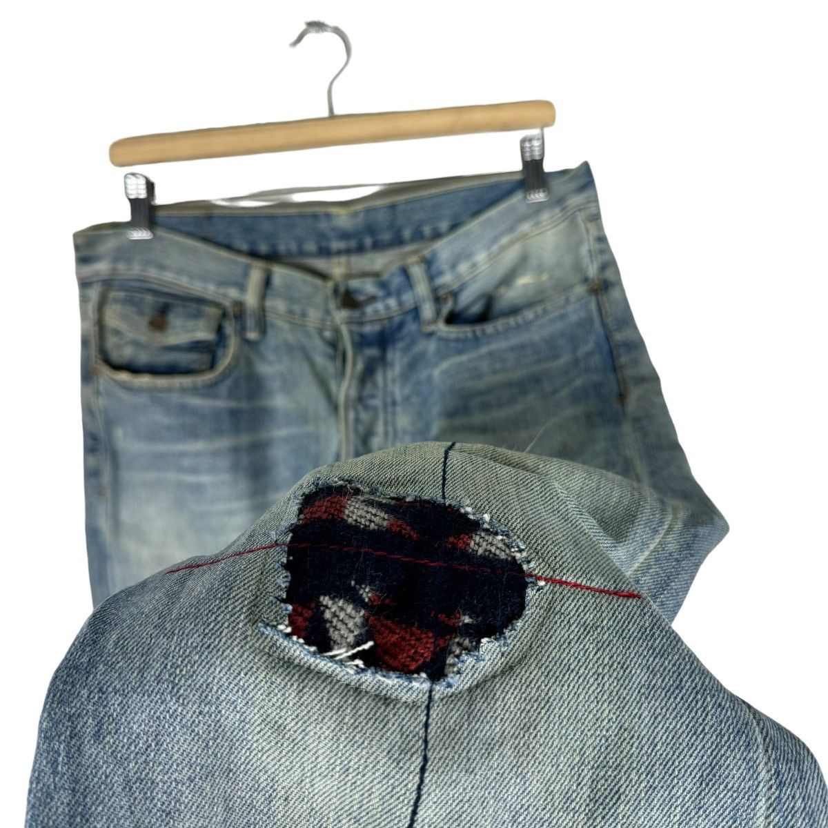 Polo Ralph Lauren 🌟POLO RL ROCKLAND PATCHWORK NATIVE DENIM PANTS Size US 34 / EU 50 - 4 Thumbnail
