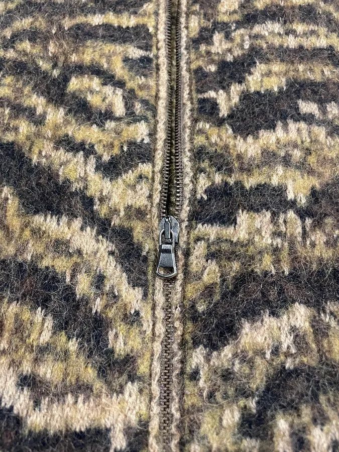 Roberto Cavalli × Vintage 2000s Roberto Cavalli Brown Safari Zebra Wool Zip-up Cardigan Size US M / EU 48-50 / 2 - 8 Thumbnail