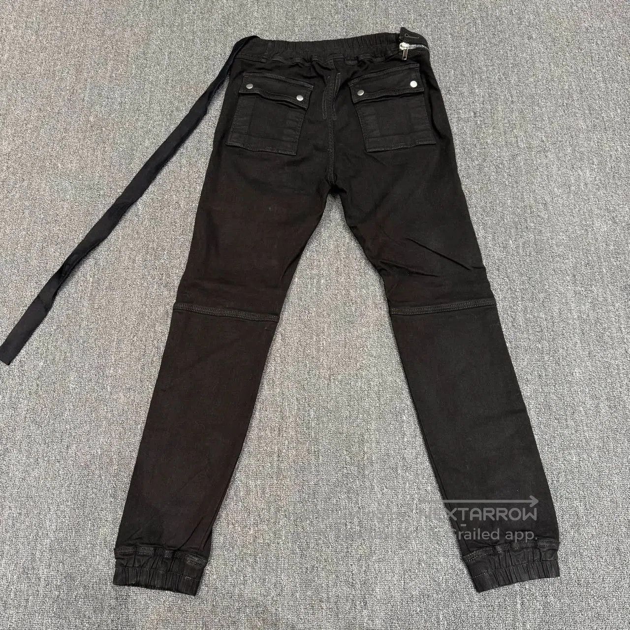 Rick Owens Rick Owens Black Diagonal Zip Jeans. Size US 26 / EU 42 - 2 Thumbnail