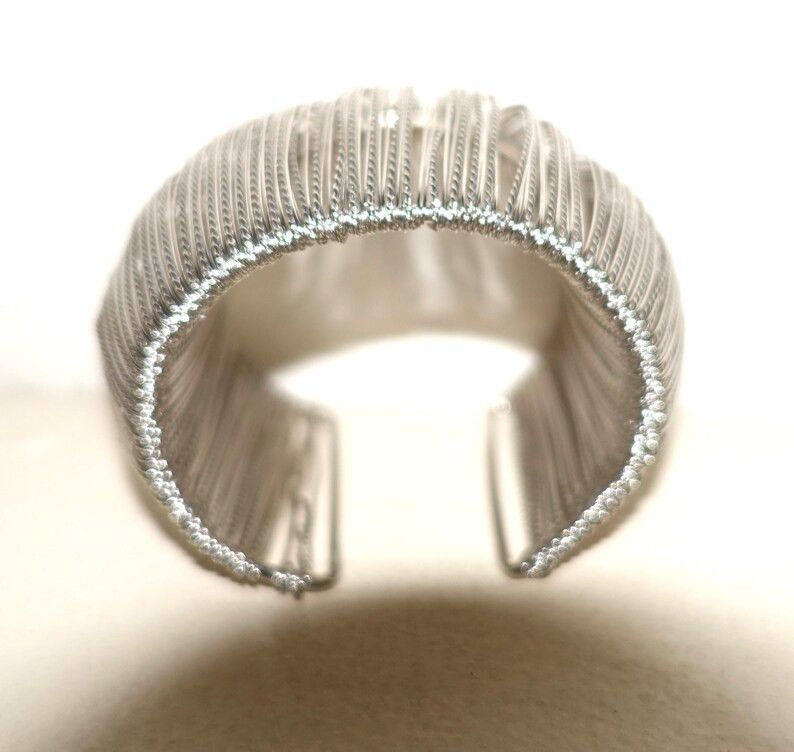 Other Silver tone Multiple String Cuff Bracelet Size ONE SIZE - 5 Thumbnail