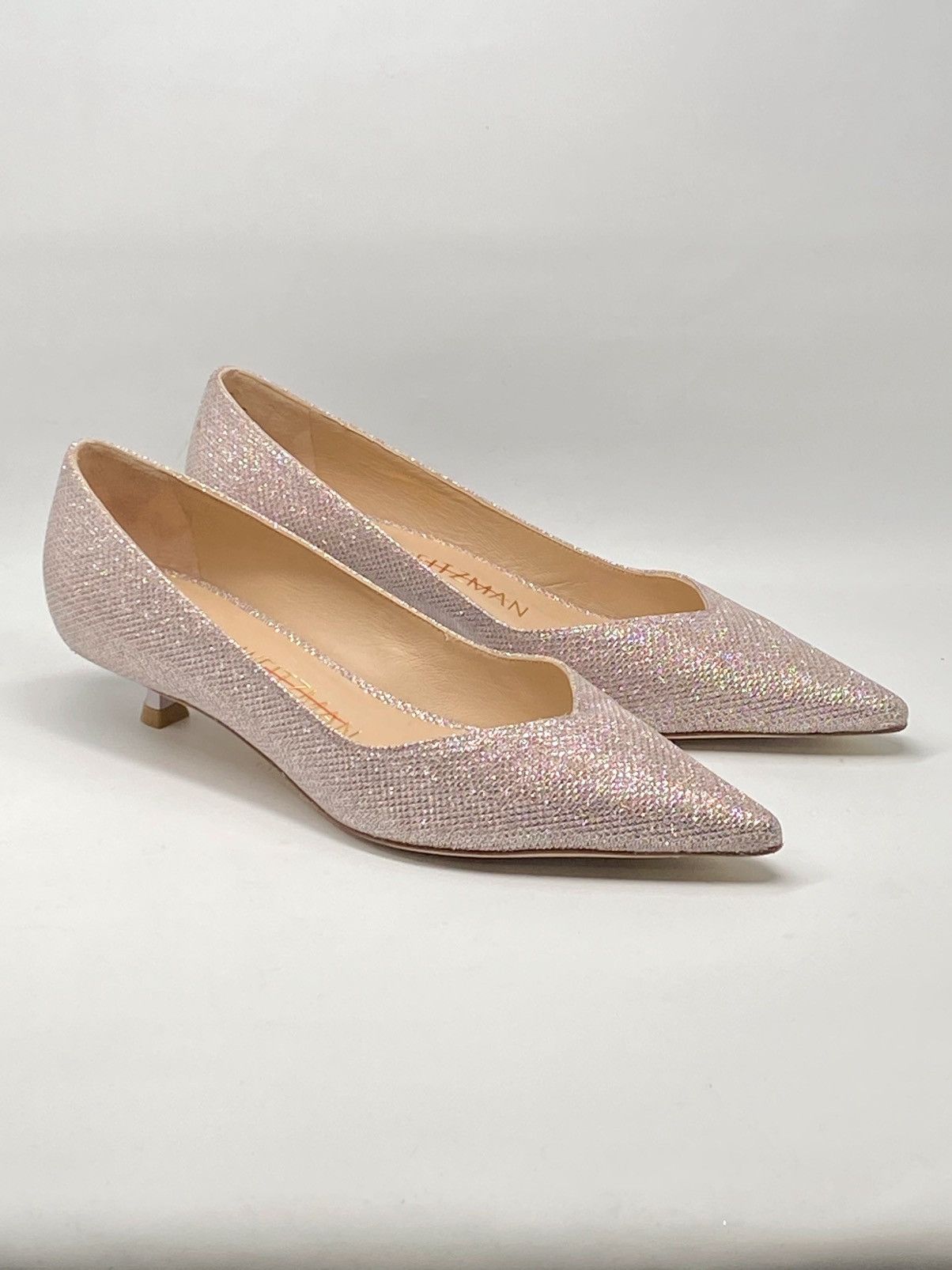 Stuart Weitzman Stuart Weitzman Metallic Kitten-Heel Pumps size 6.5 Size US 6.5 / IT 36.5 - 1 Thumbnail