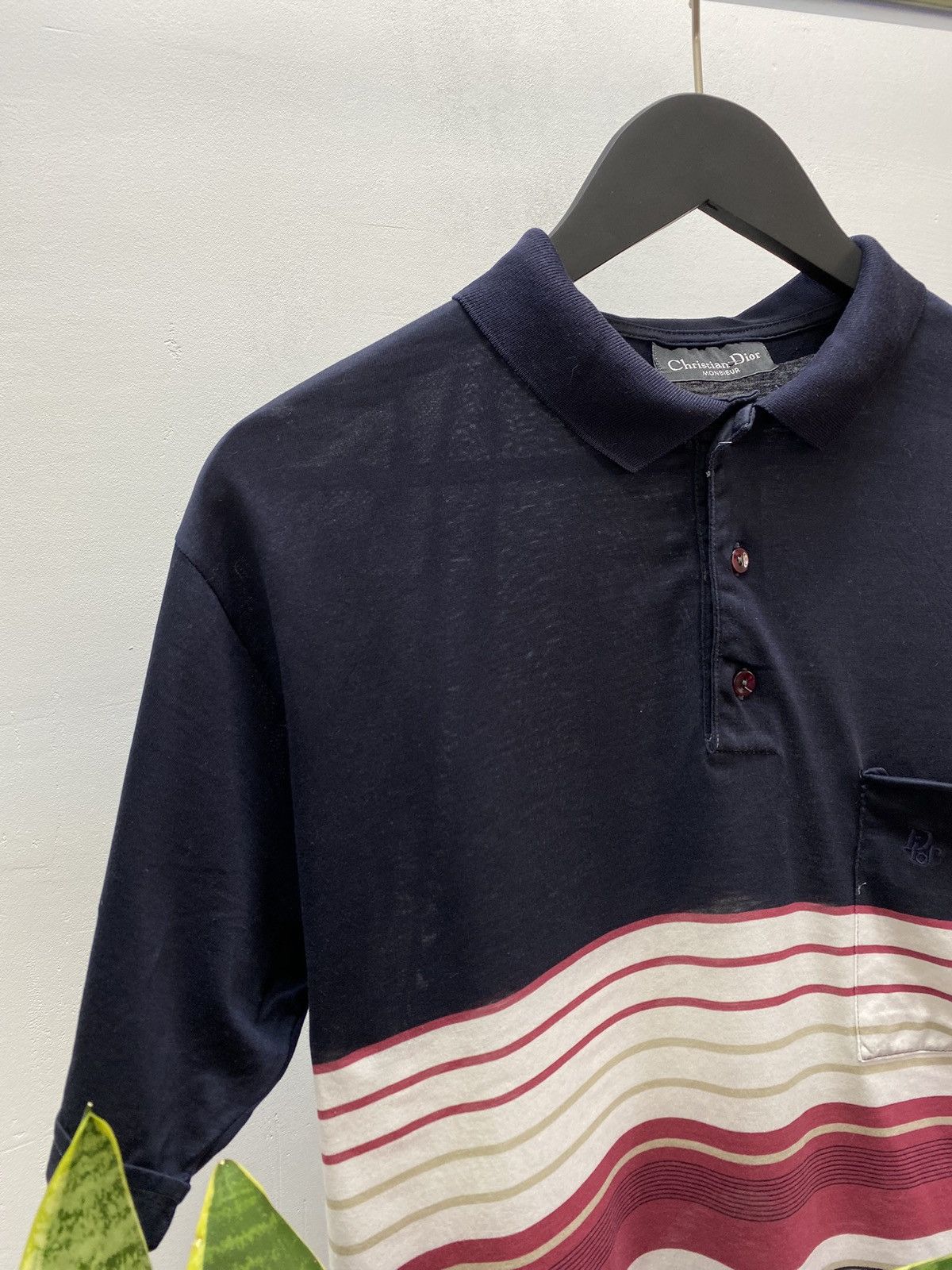 Christian Dior Monsieur Rare Vintage Christian Dior Monsieur Blue Polo T shirt Size US L / EU 52-54 / 3 - 8 Thumbnail