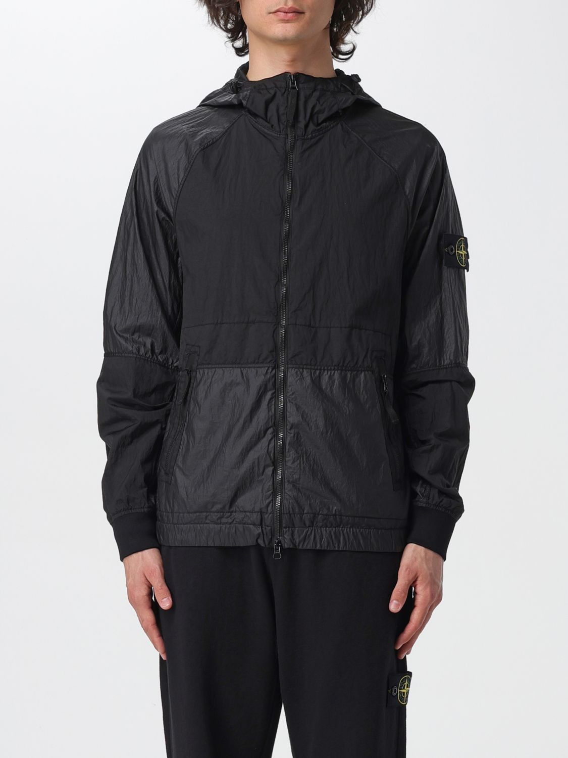 image of Stone Island Jacket Men Black (Size XL)