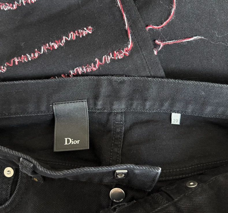 Dior Dior Red Line Embroidered Fringed Jeans-2506 Size US 29 - 7 Thumbnail