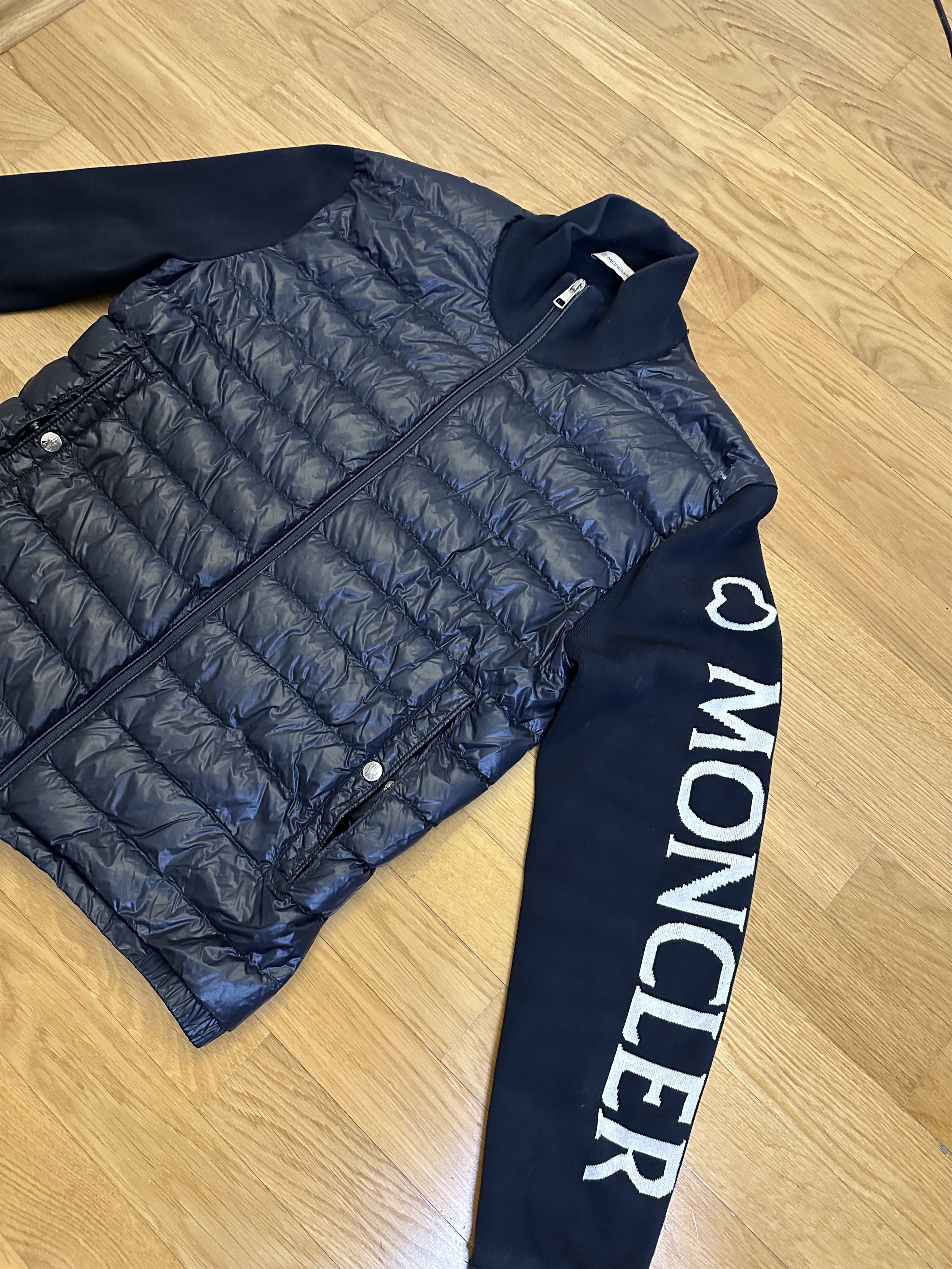 Moncler Moncler Maglione Tricot Knit Down Jacket – Navy – Size XL Size US XL / EU 56 / 4 - 2 Thumbnail