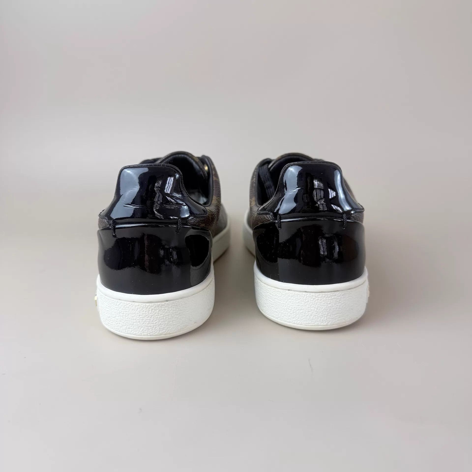 Louis Vuitton LV black brown monogram sneakers 35.5 Size US 5 / IT 35 - 3 Thumbnail