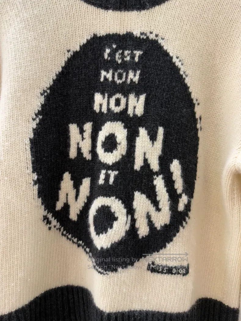 Dior Dior No.8 slogan knit sweater Size XS / US 0-2 / IT 36-38 - 3 Thumbnail