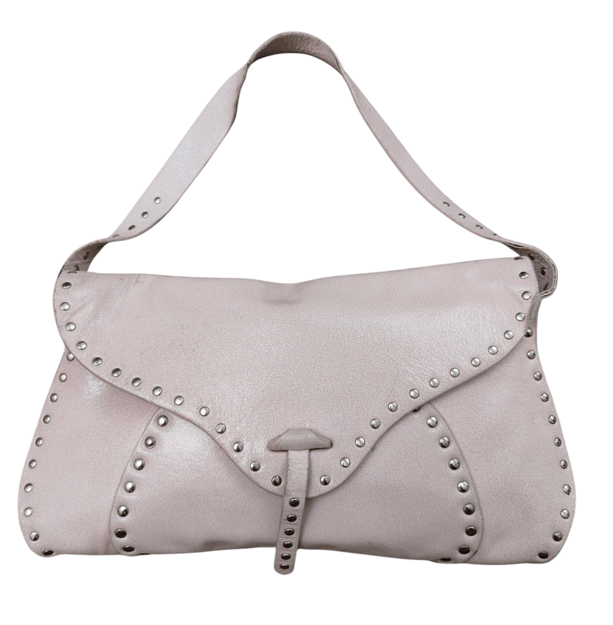 Celine Poulbot Pink Leather Worn Shoulder Bag, Women's