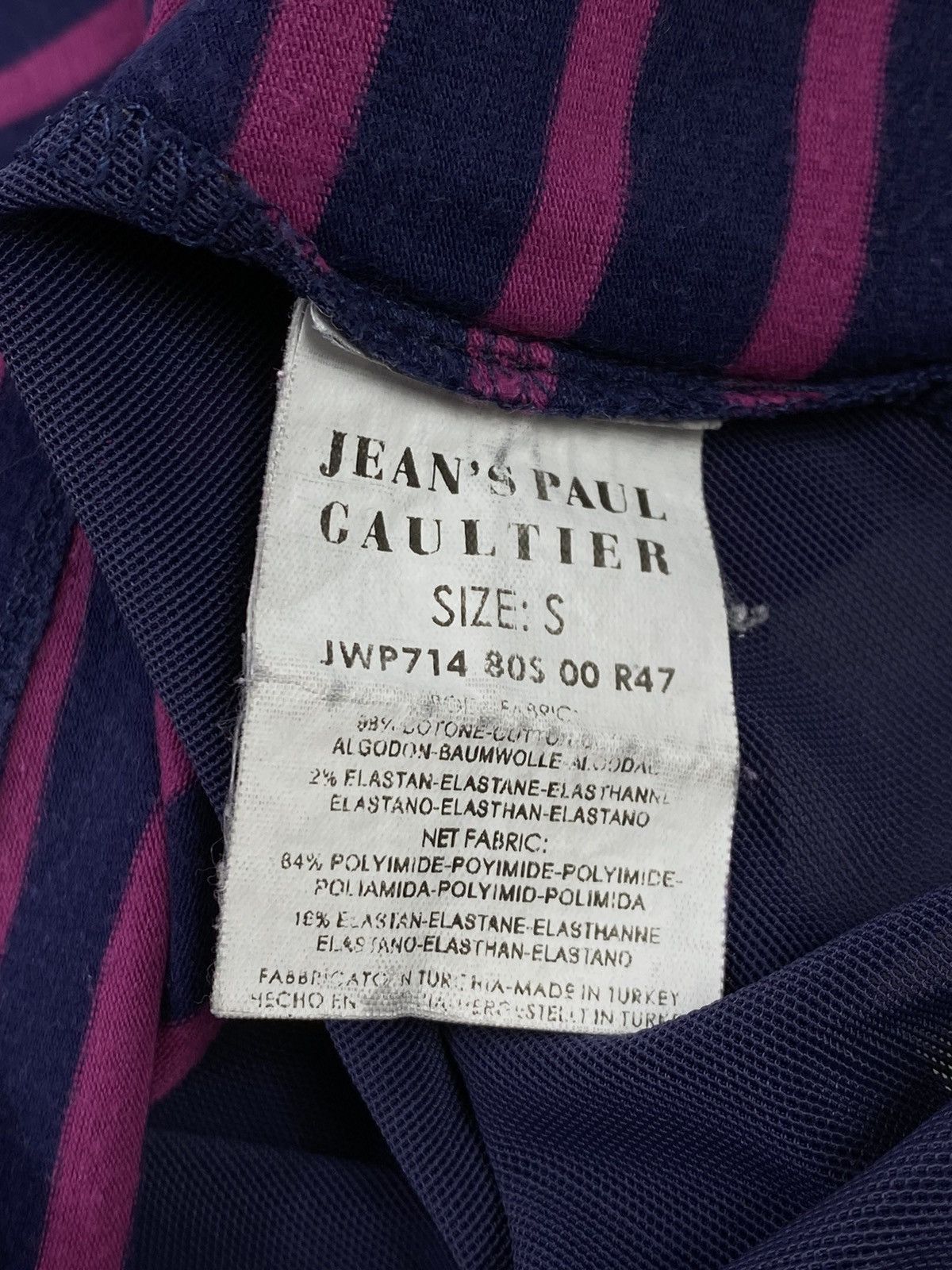Jean Paul Gaultier 🔥LASTDROP🔥 Y2K Mesh JPG Script Logo Iconic Striped Tee Size S / US 4 / IT 40 - 9 Thumbnail