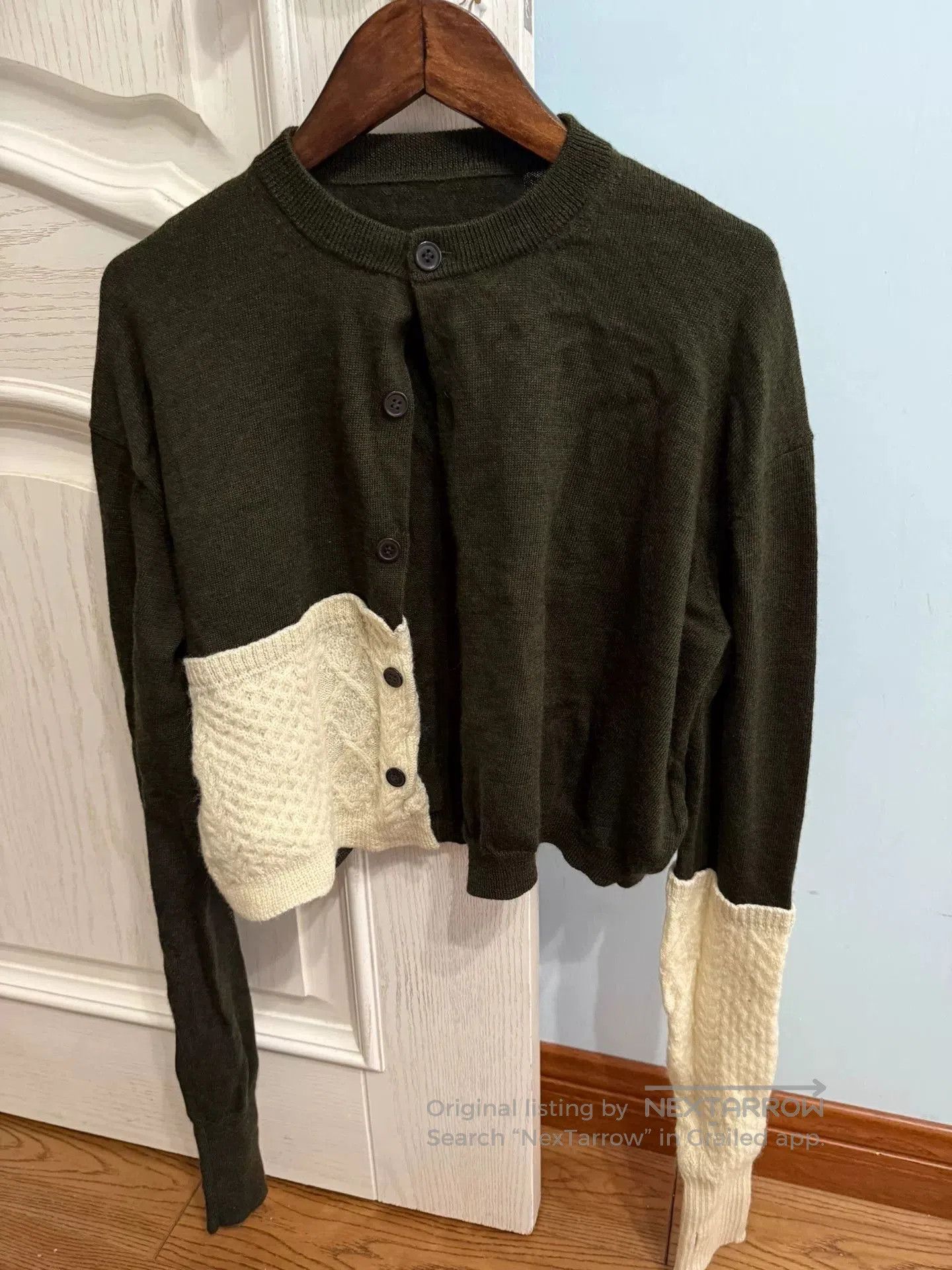 Y's Y's Colorblock Knit Short Jacket. Size M / US 6-8 / IT 42-44 - 3 Thumbnail
