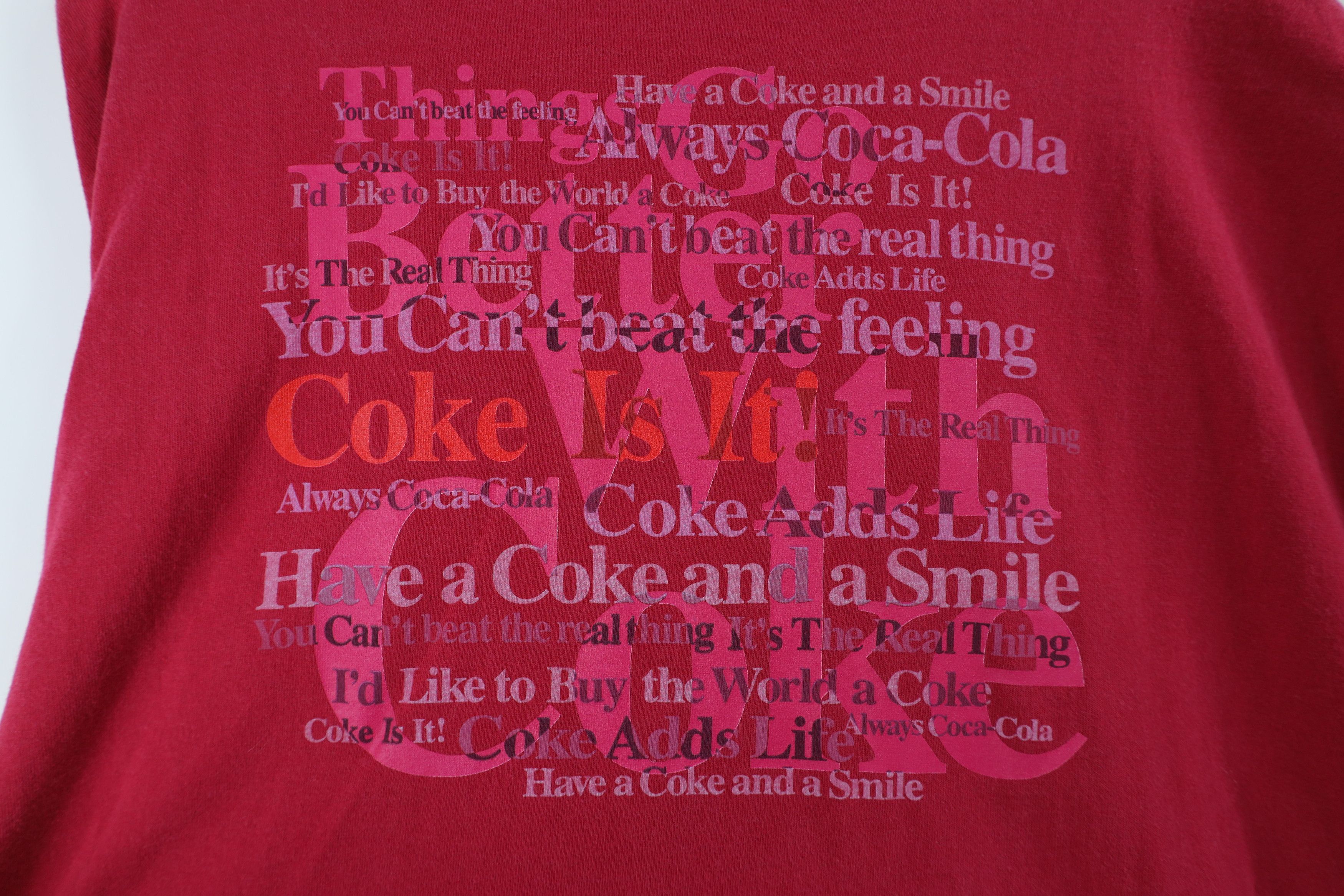 Coca Cola × Vintage Vintage 90s Coca Cola Spell Out Heavyweight T-Shirt Red USA Size US XL / EU 56 / 4 - 10 Thumbnail