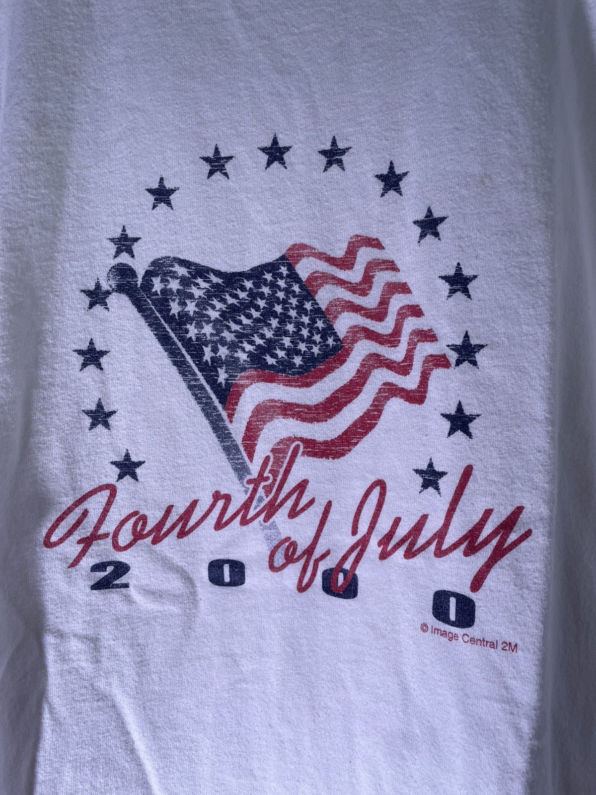 Vintage 90’s 2000’s Y2K VTG Vintage Fourth of July USA Flag T Shirt Size US XL / EU 56 / 4 - 5 Thumbnail