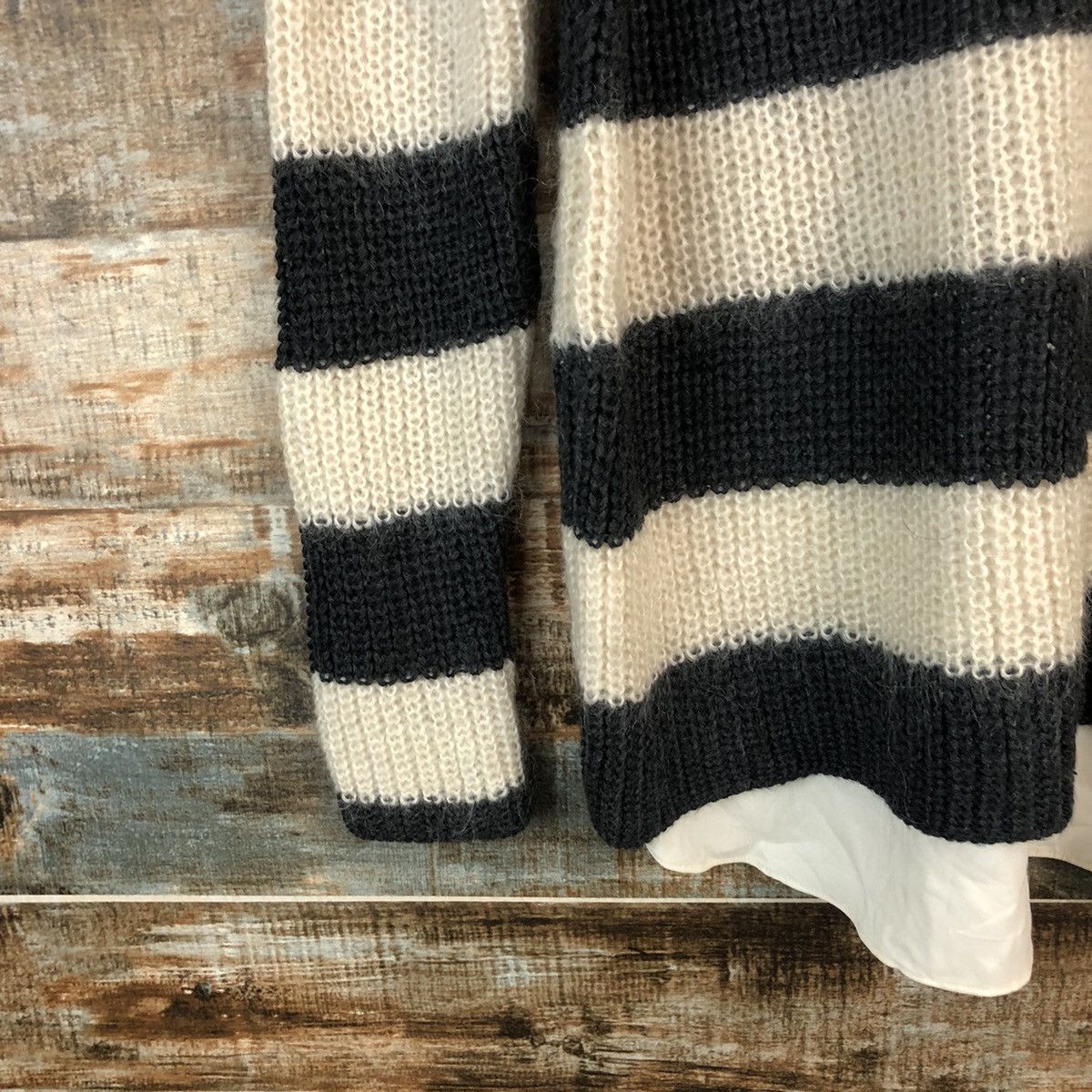 Ann Taylor × OVER THE STRiPES Ann Taylor Stripe Brown Knitwear #A2235 Size S / US 4 / IT 40 - 7 Thumbnail