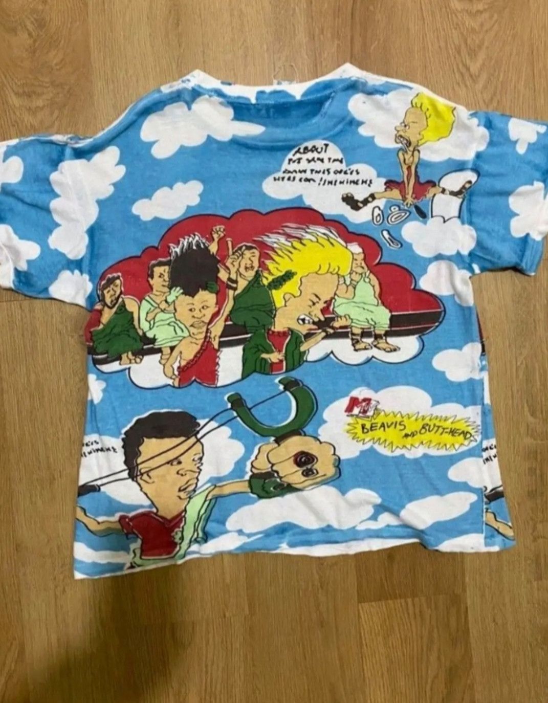 Mtv 🔥Vintage Overprint Full Printed Beavis & Butthead MTV Size US XL / EU 56 / 4 - 1 Thumbnail