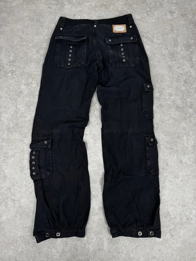 Dolce & Gabbana AW2003 Dolce & Gabbana Eyelet Black Cargo Pants Size US 39 - 5 Thumbnail