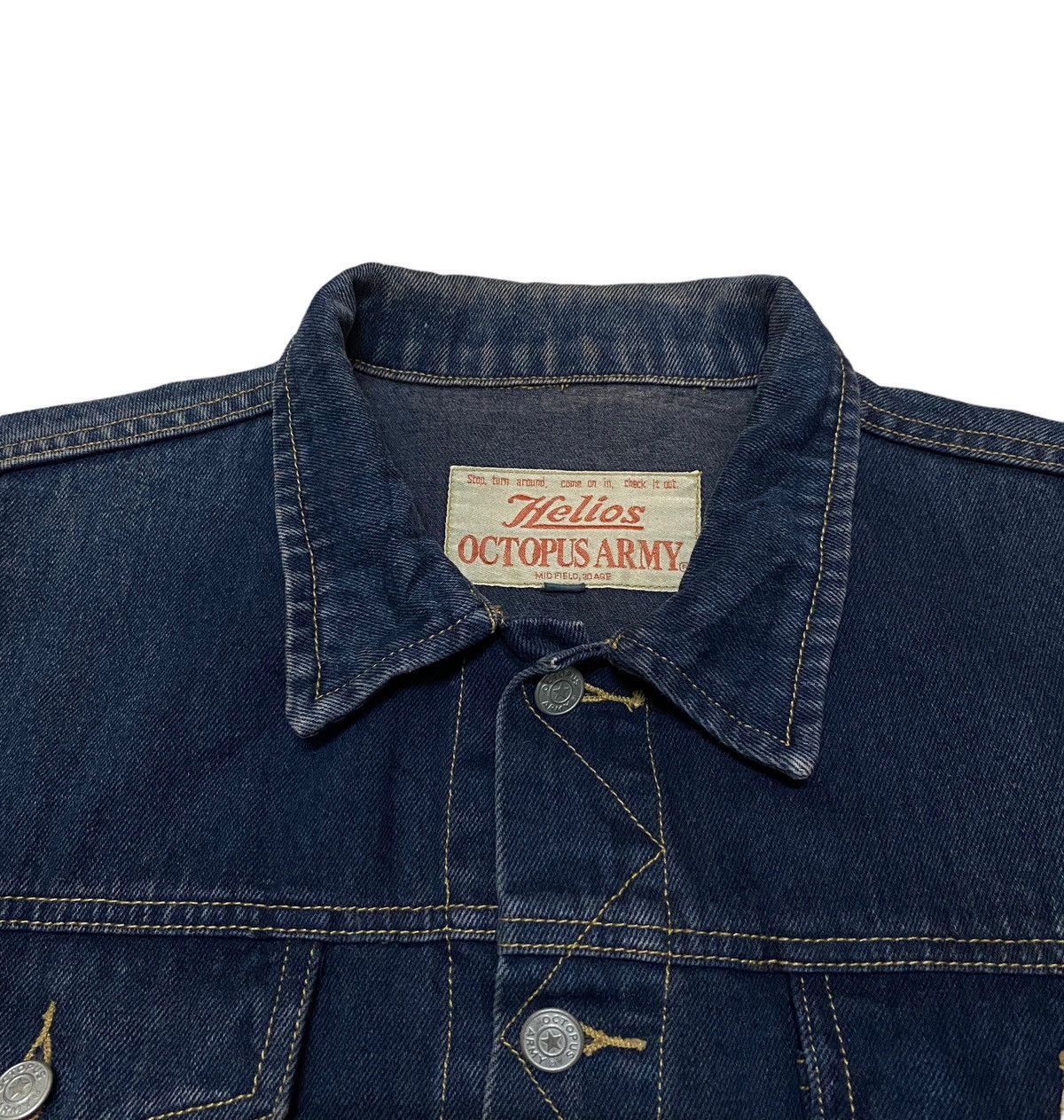 If Six Was Nine × Octopus Rare Design Vintage Brand Octopus Army Trucker Jacket 1990s Size US L / EU 52-54 / 3 - 3 Thumbnail