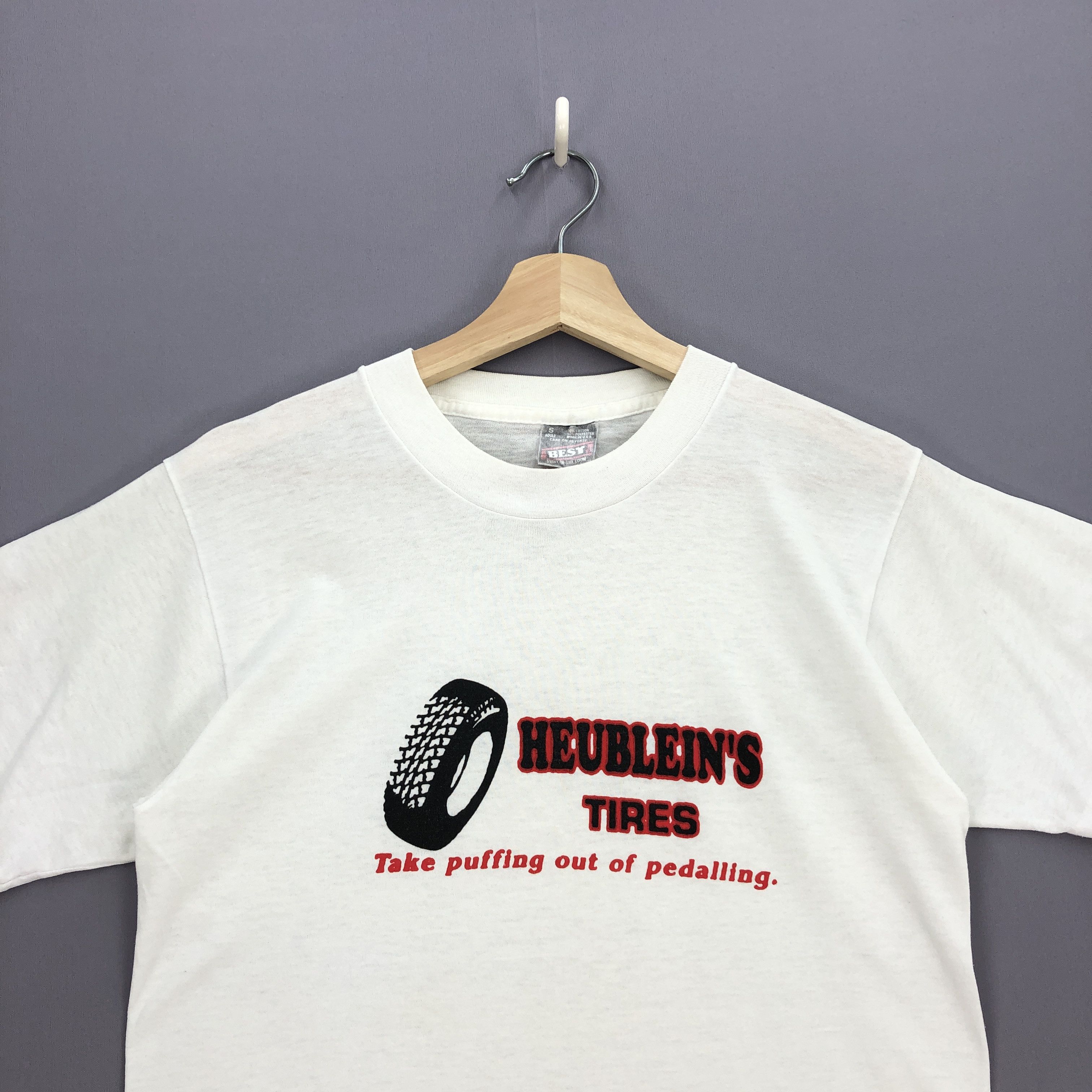 Vintage Vintage 90s Heublein's Tires T Shirt American Novelty Tees Size US XS / EU 42 / 0 - 2 Thumbnail