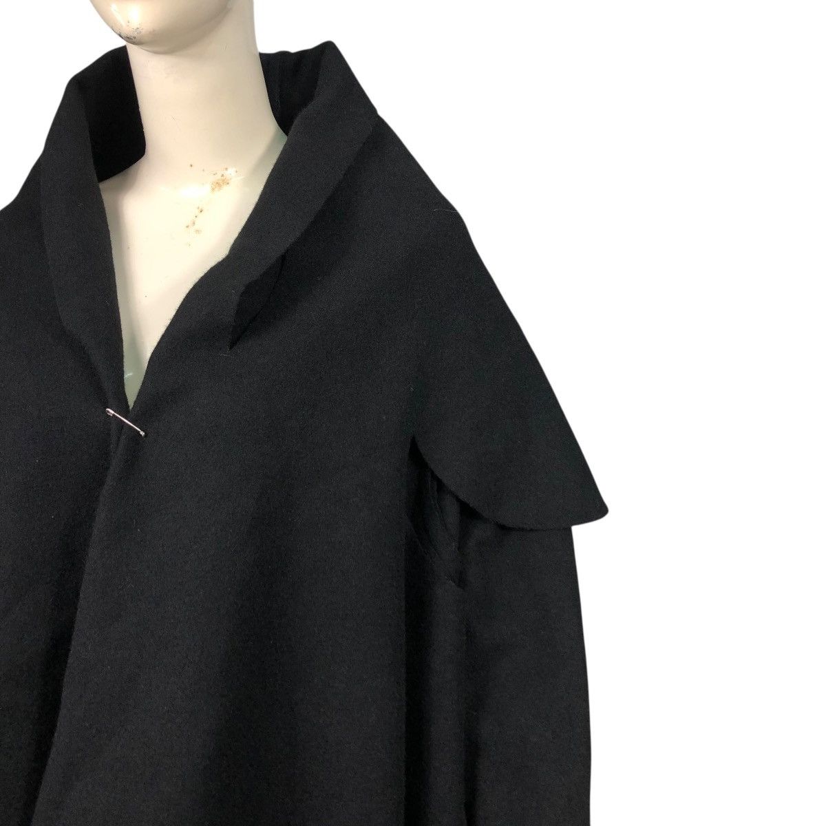 Comme des Garcons 🔥VINTAGE 2003 CAPE JACKET WOOL OVERSIZE ASYMMETRIC DRAPED Size US M / EU 48-50 / 2 - 6 Thumbnail