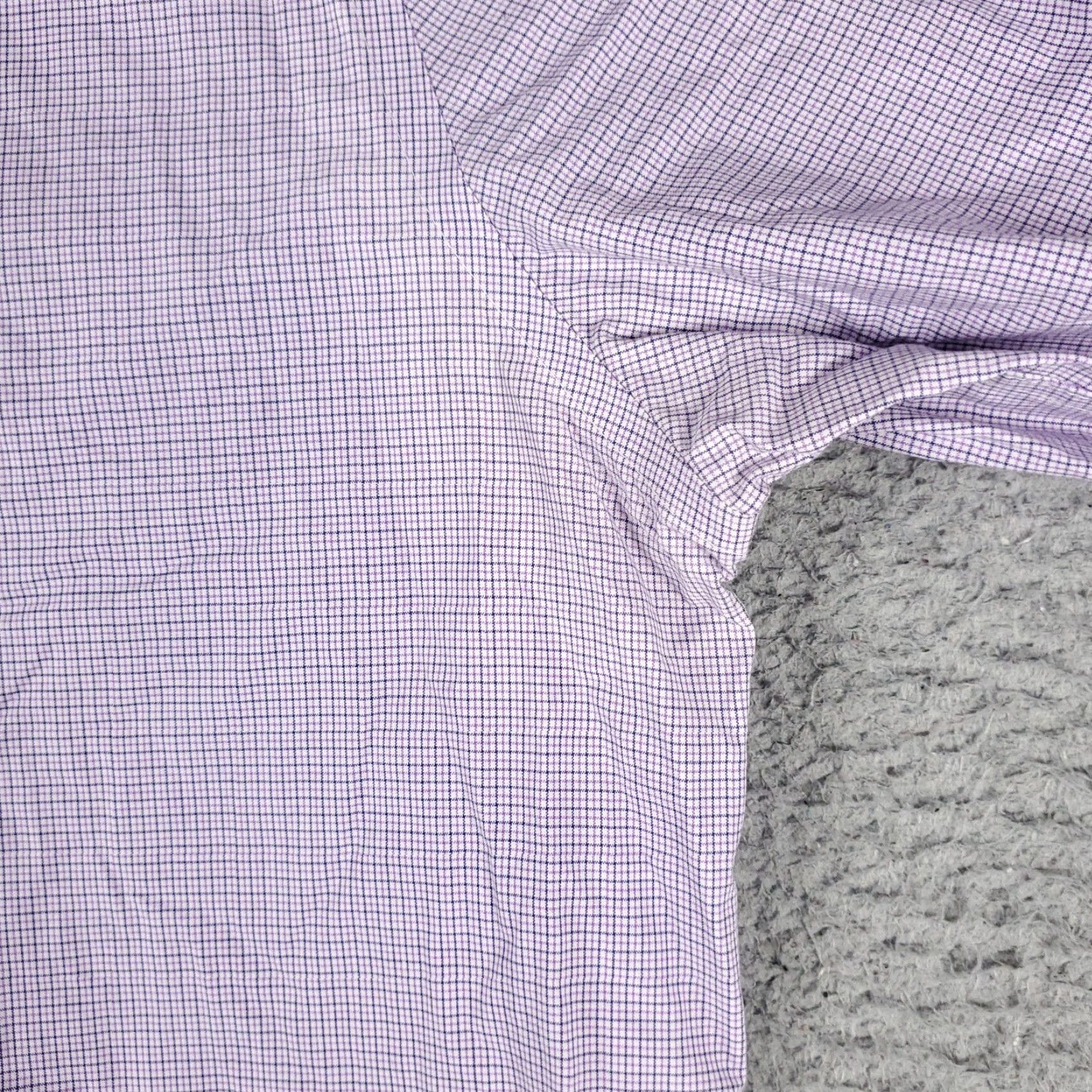 Tommy Hilfiger Tommy Hilfiger Dress Shirt 17.5 Purple Check Long Sleeve Button Up Mens Size 46R - 4 Thumbnail