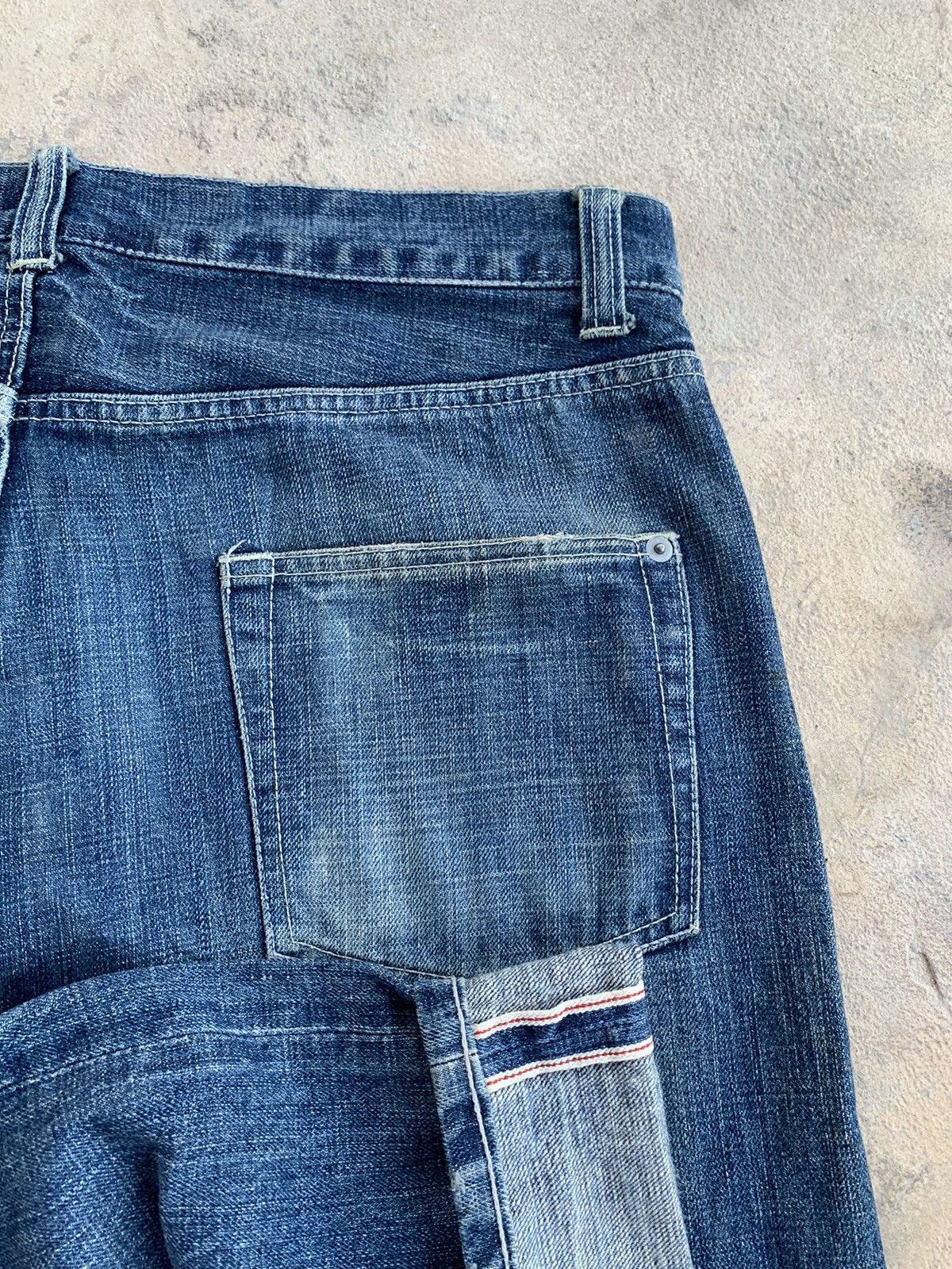 Japanese Brand × RAGEBLUE Rage Blue Redline Selvedge Distressed Denim Size US 36 / EU 52 - 3 Thumbnail