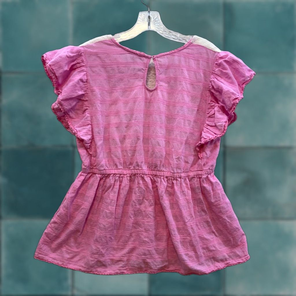 Vintage VINTAGE Cato Blouse Shirt Bohemian Floral Pink 14 16 Large Boho Womens Blouse Short Sleeve Pullover Size L / US 10 / IT 46 - 1 Thumbnail
