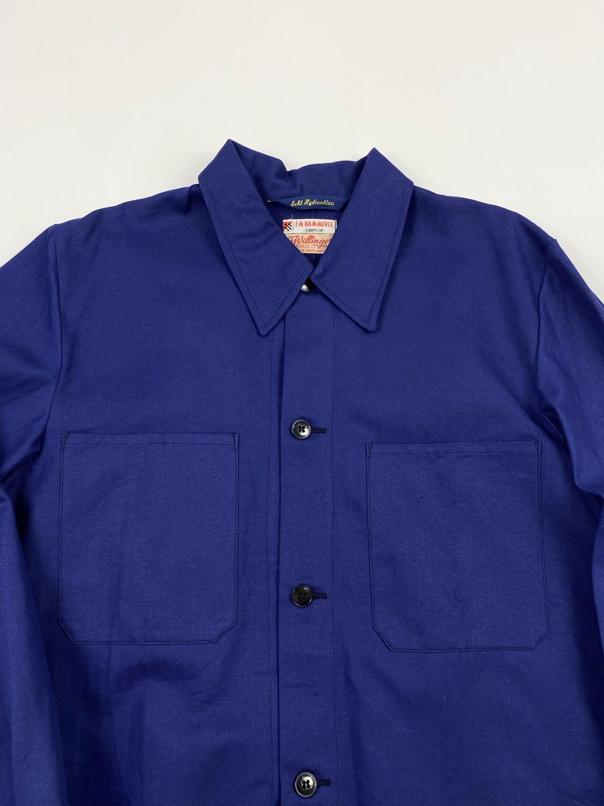 Vintage 70’s Vintage Echt Hydronblau Sanfor Boxy Work Jacket Size US M / EU 48-50 / 2 - 3 Thumbnail